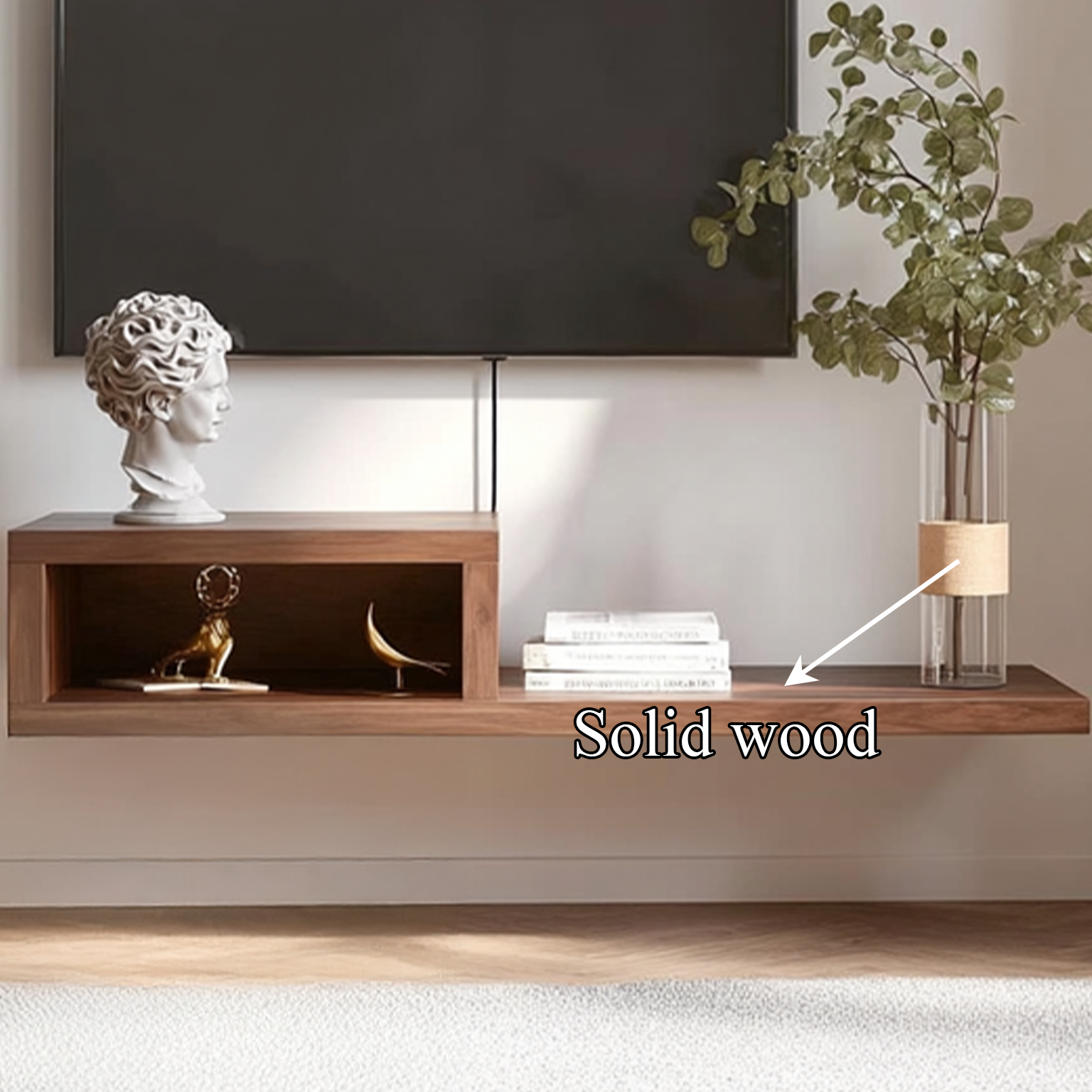 Mid Century Floating TV Console Bedroom Or Living Room SINLSAFL113