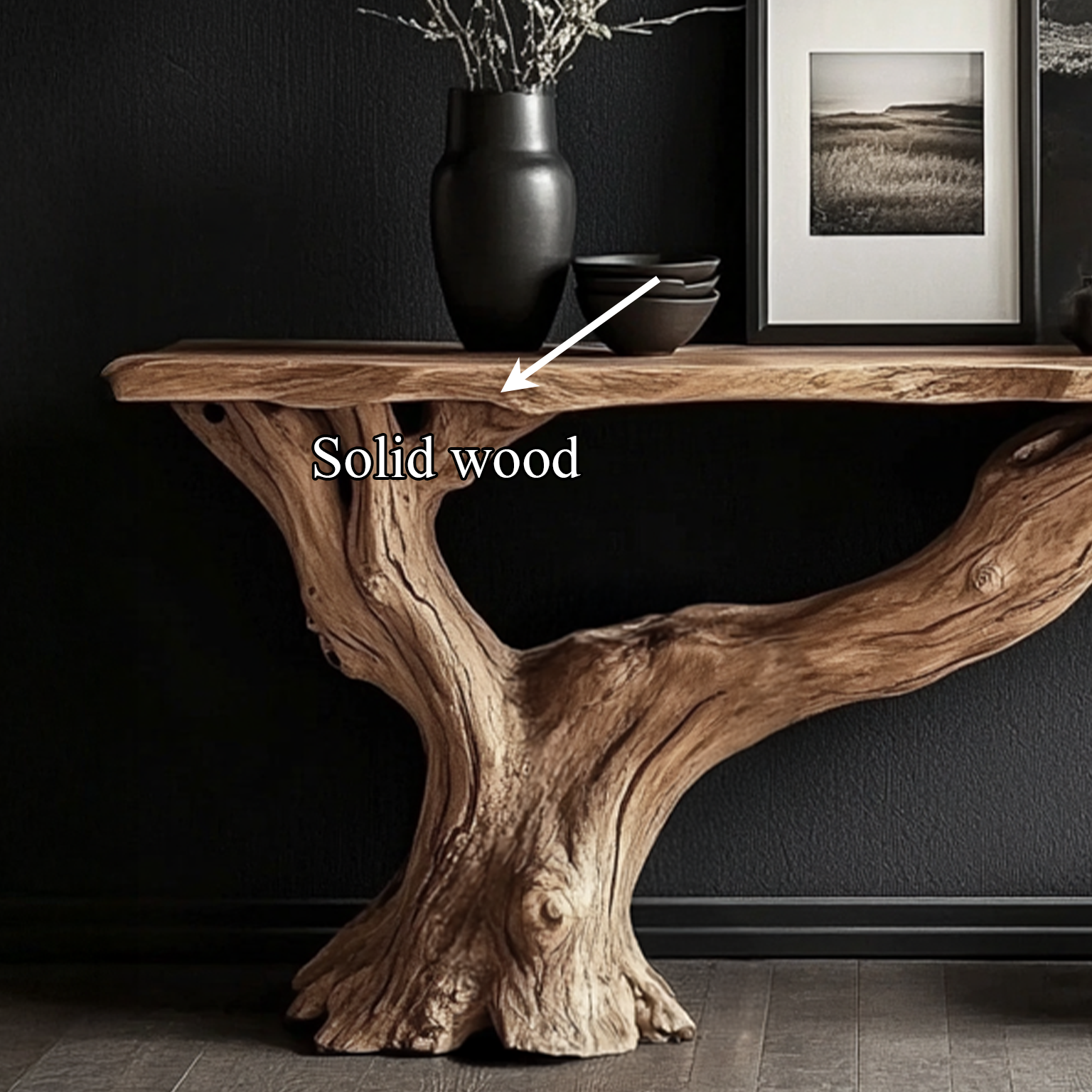 Console Table Solid Wood Farmhouse Entryway Gift SINLSACS091