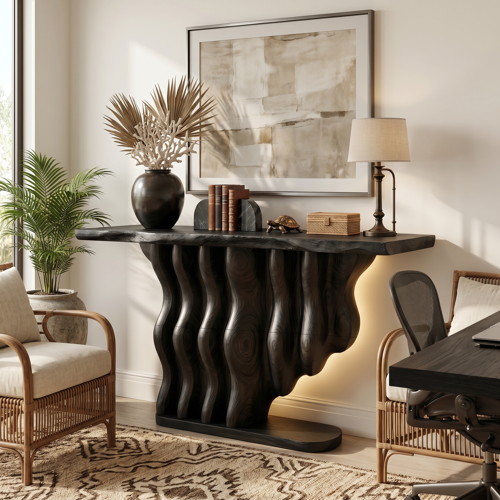Coastal Infinity Base Console Table Beach House SILDTTRCS096