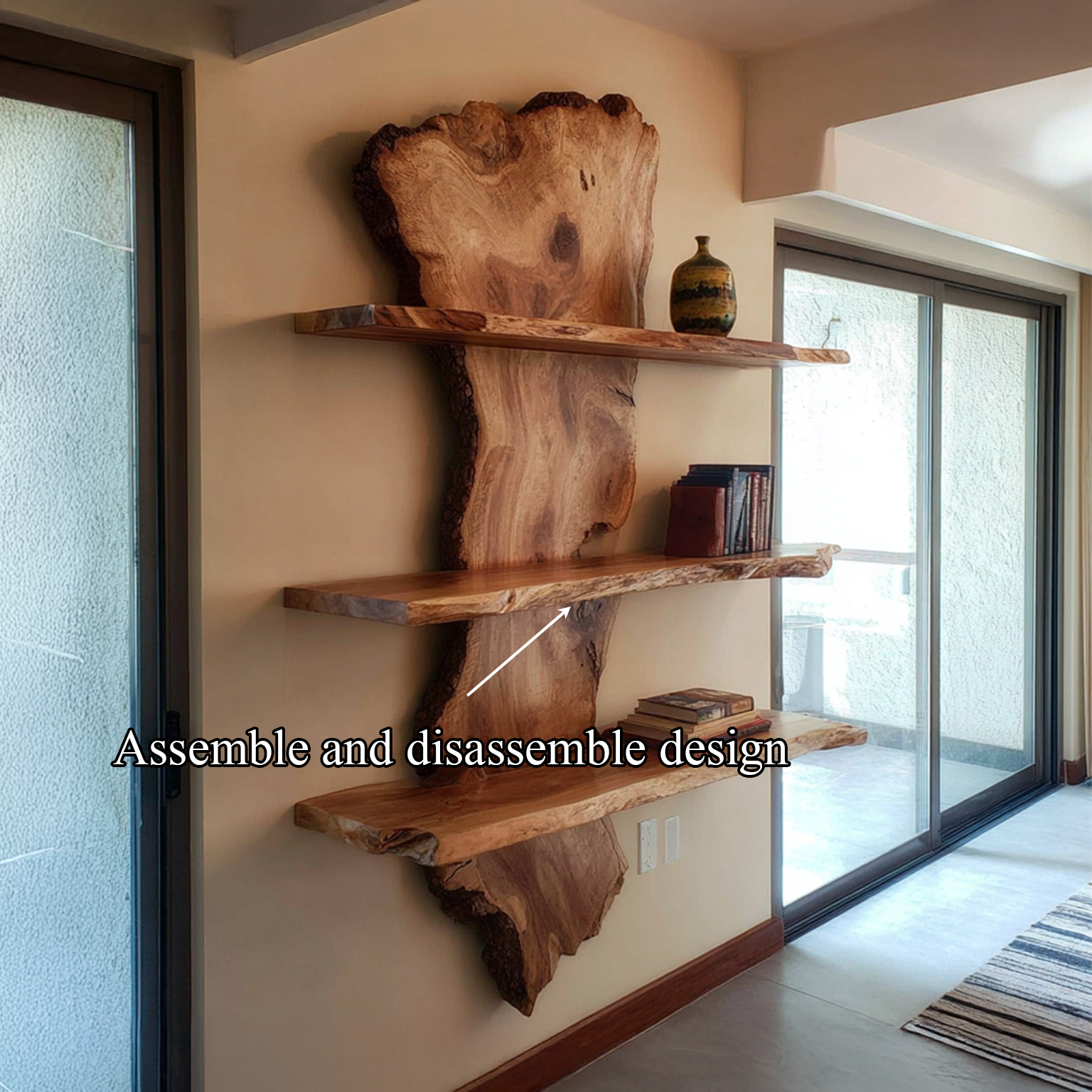 Floating Shelf Set Solid Wood Handmade Gift SINLSAFL077