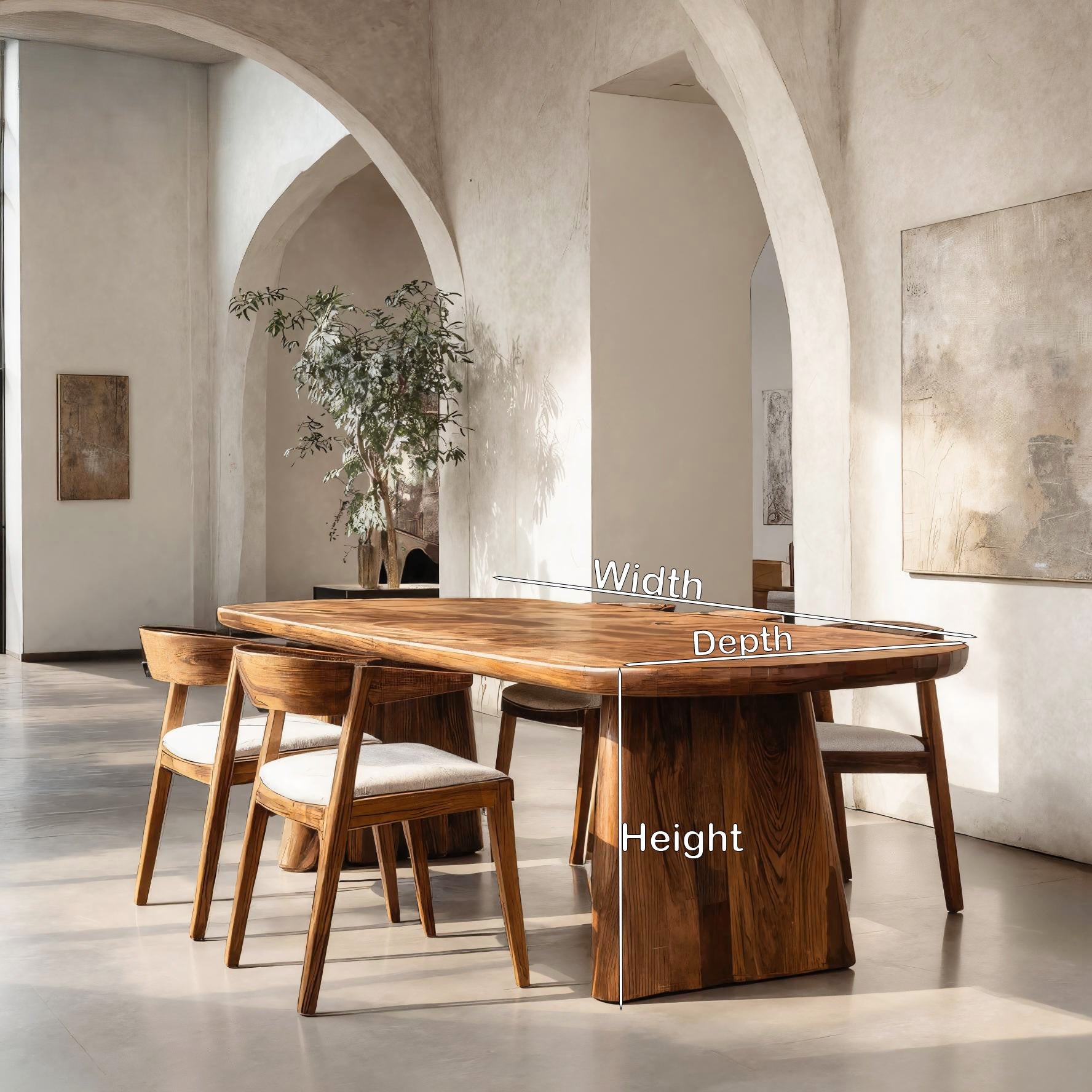 Modern Minimal Dining Table With Sculptural Craftsmanship For Dining Room RTTHHNDN020