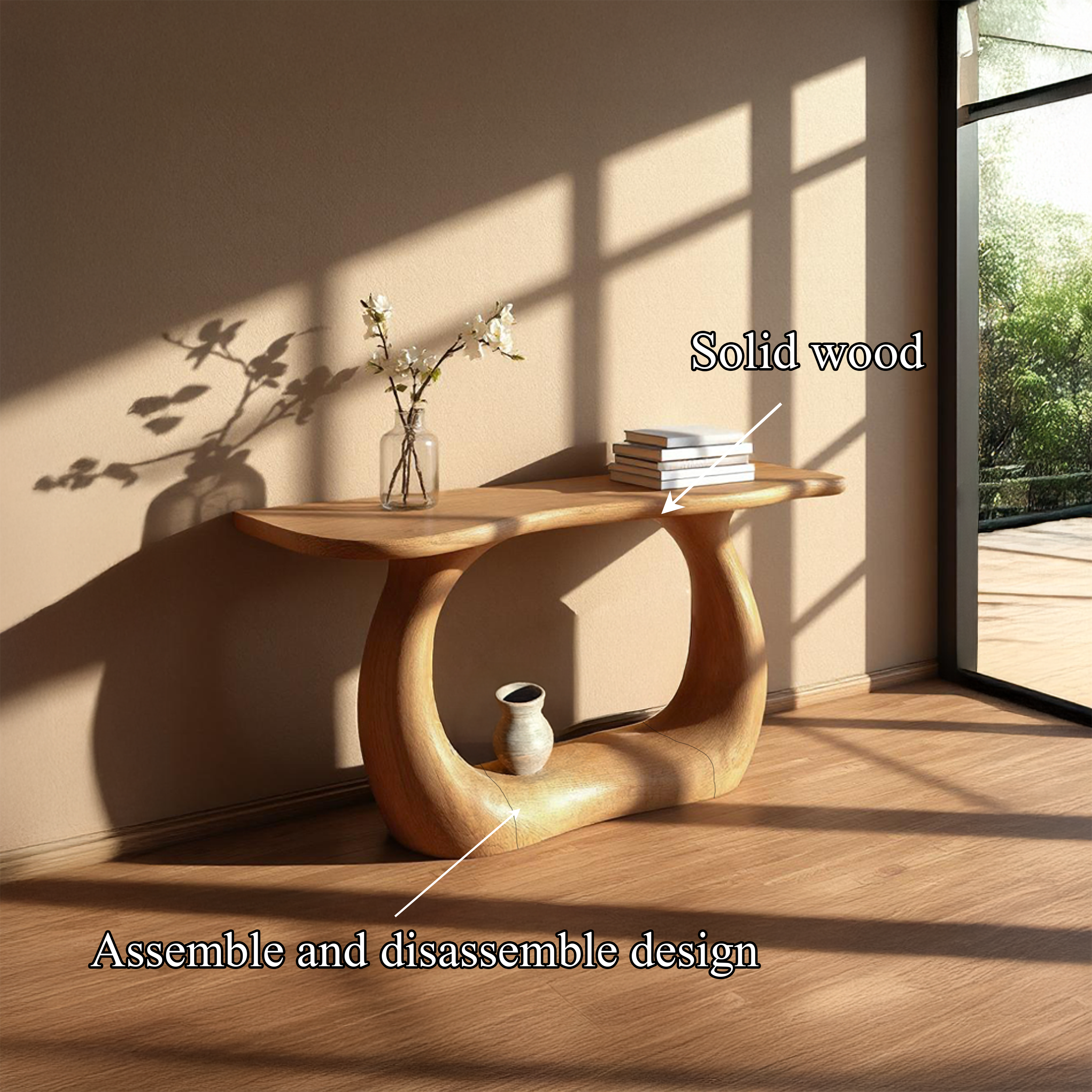 Rustic Tree Inspired Console Table Hallway Or Entryway SINLSACS273