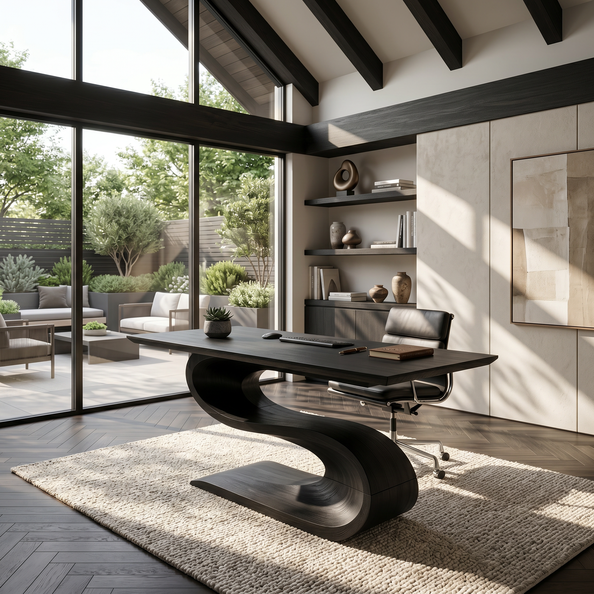 Contemporary Executive Desk For Open Workspace Interior Space SILDTTNDE038