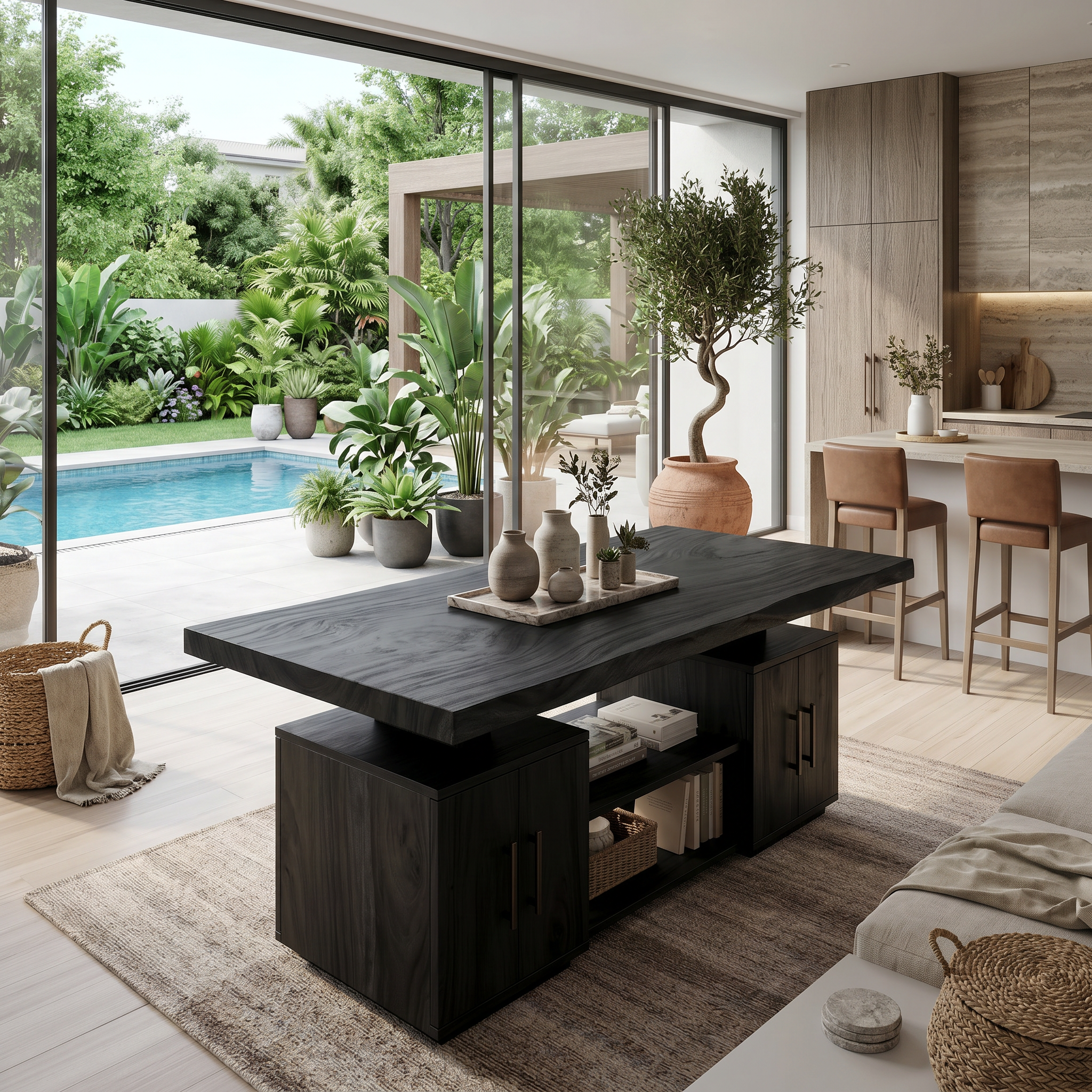 Cross Base Dinner Table For Bright Dining Room SILDTTRDN071