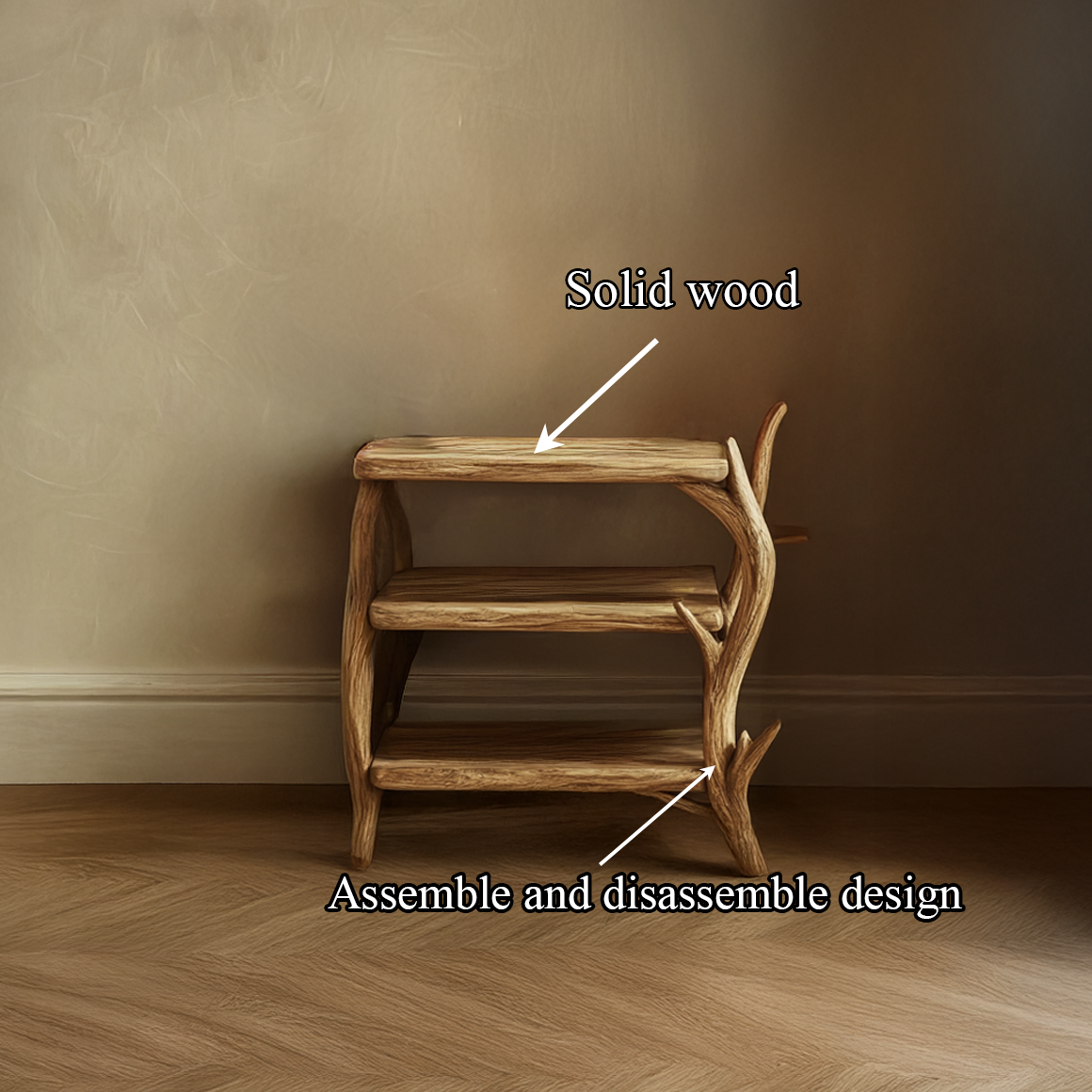 Rustic Organic Nightstand Christmas Bedroom Seasonal Display SINLSABT213