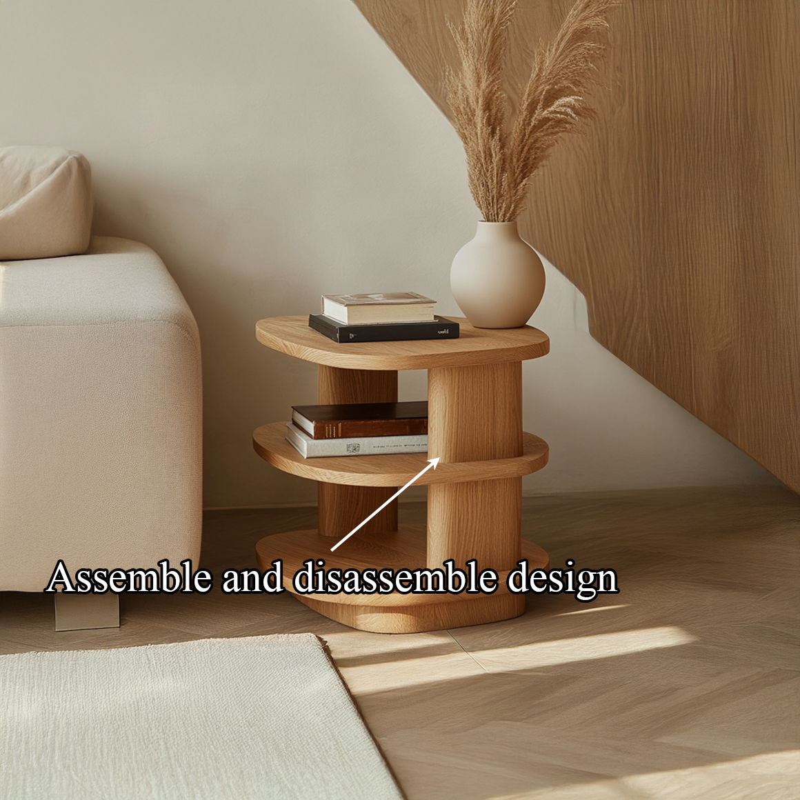 Mid Century Modern Small Side Table Living Reading Nook SINLSABT147