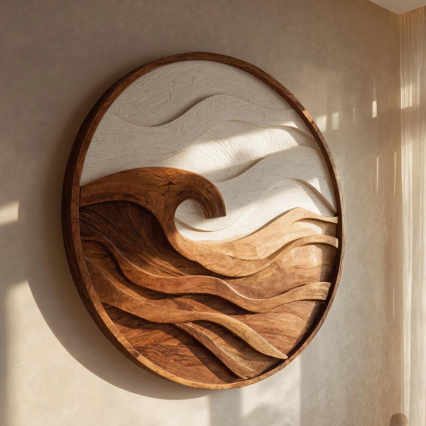 Handcrafted Round Wave Wall Art For Wall Decor RTTHHNWA145