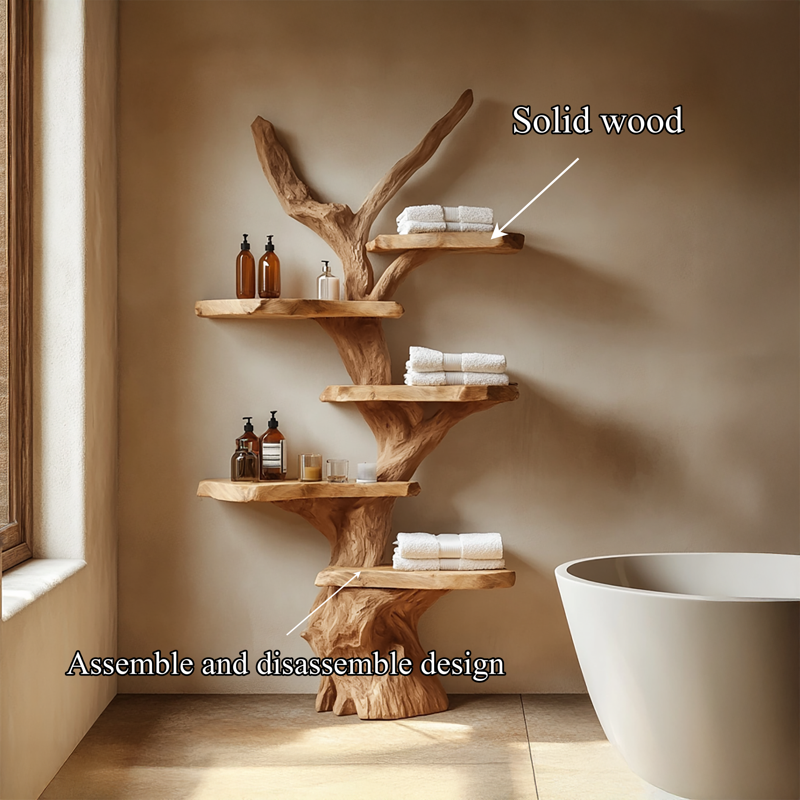 Sculptural Branch Bathroom Shelf Bathroom Interior Spa Display SINLSATB616