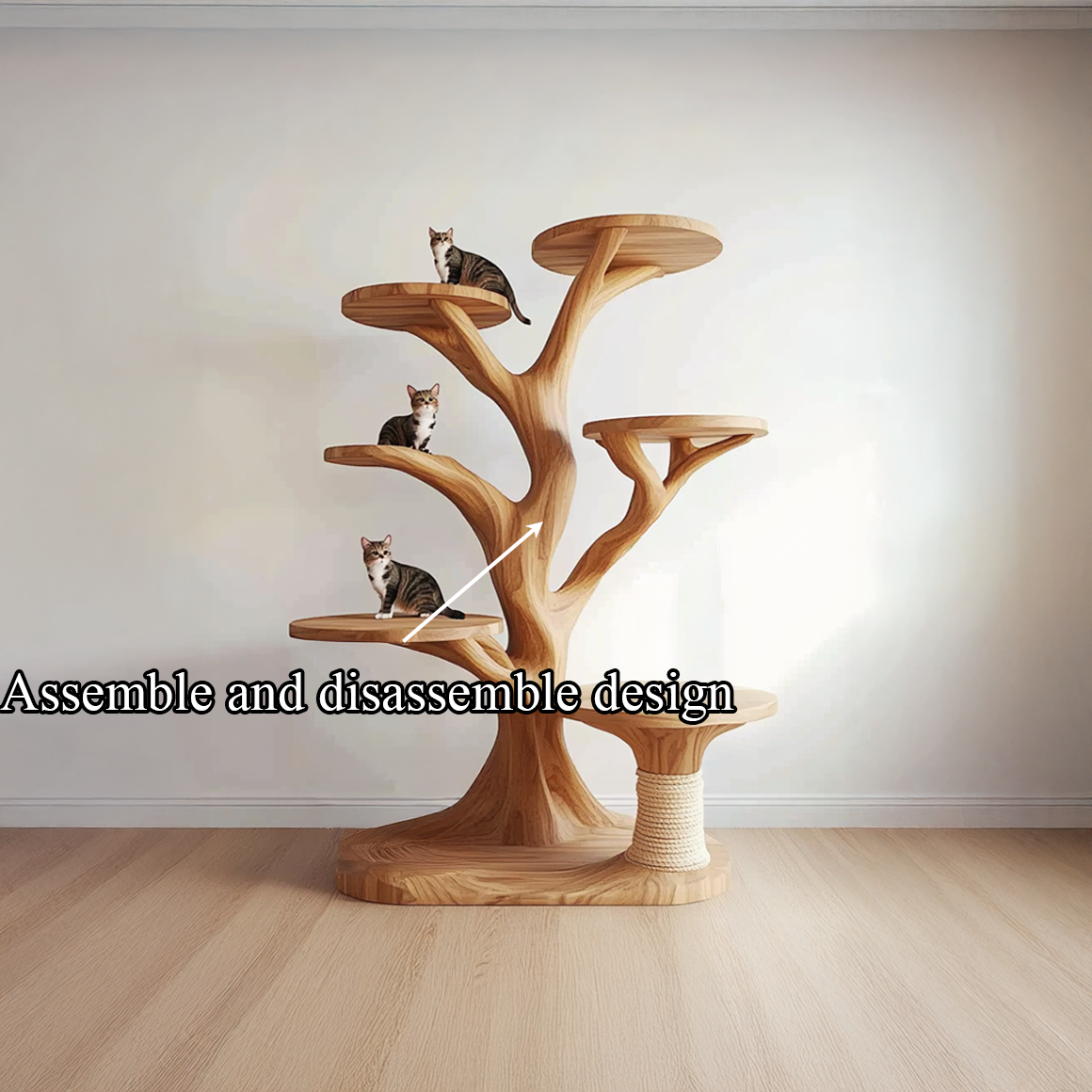 Rustic Tree Cat Tower Living Room SINLSATT041