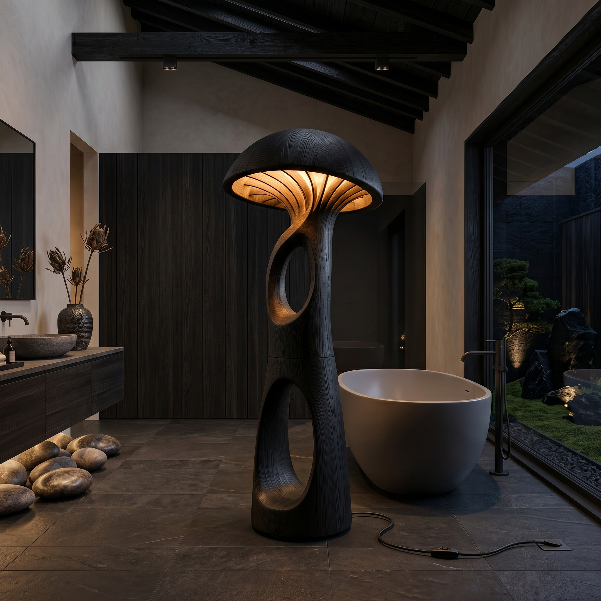 Mid Century Mushroom Floor Lamp For Cozy Corner SILDTTNLAM007