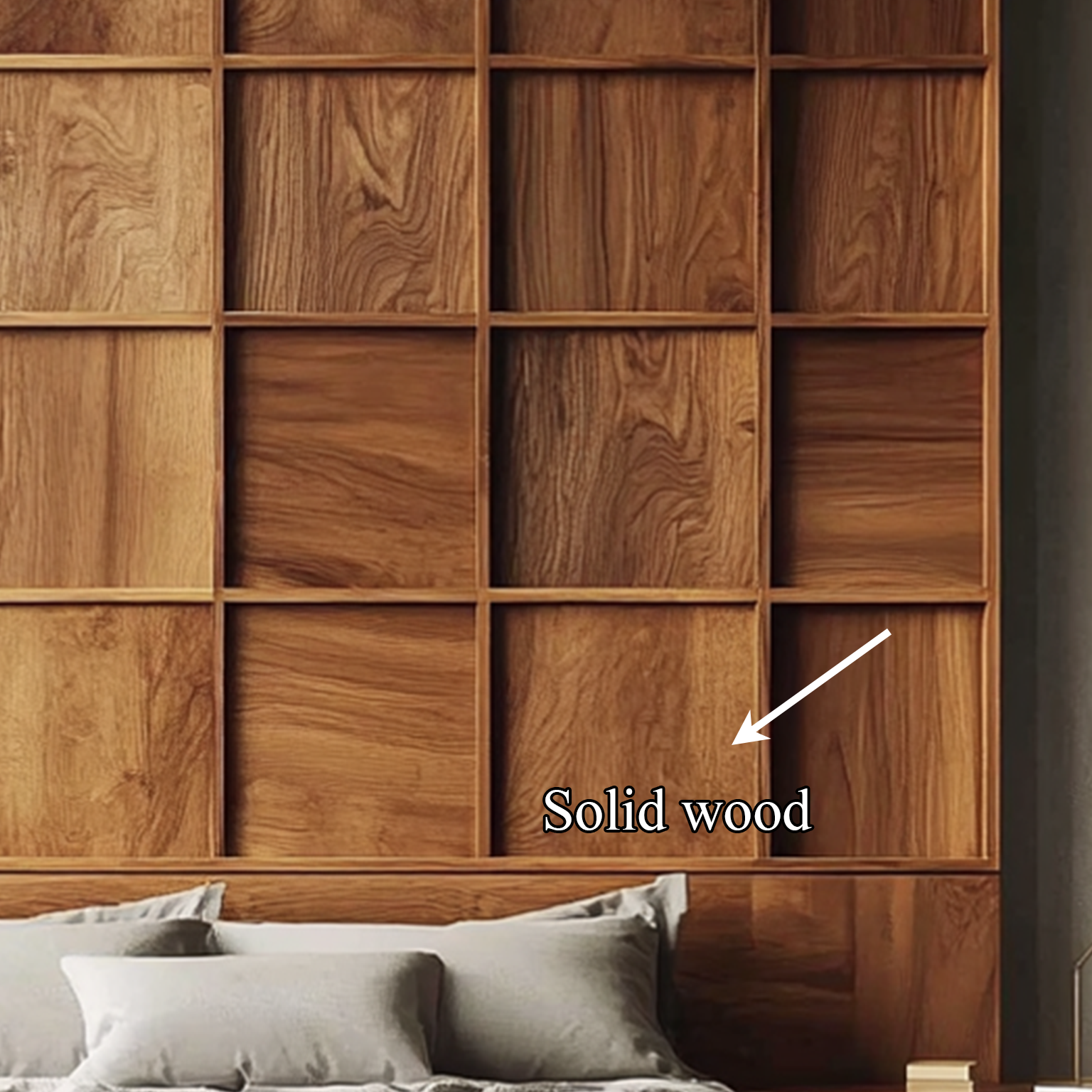 Custom Headboard Panels Solid Wood Wall Decor Bed Room Gift SINLSADH004