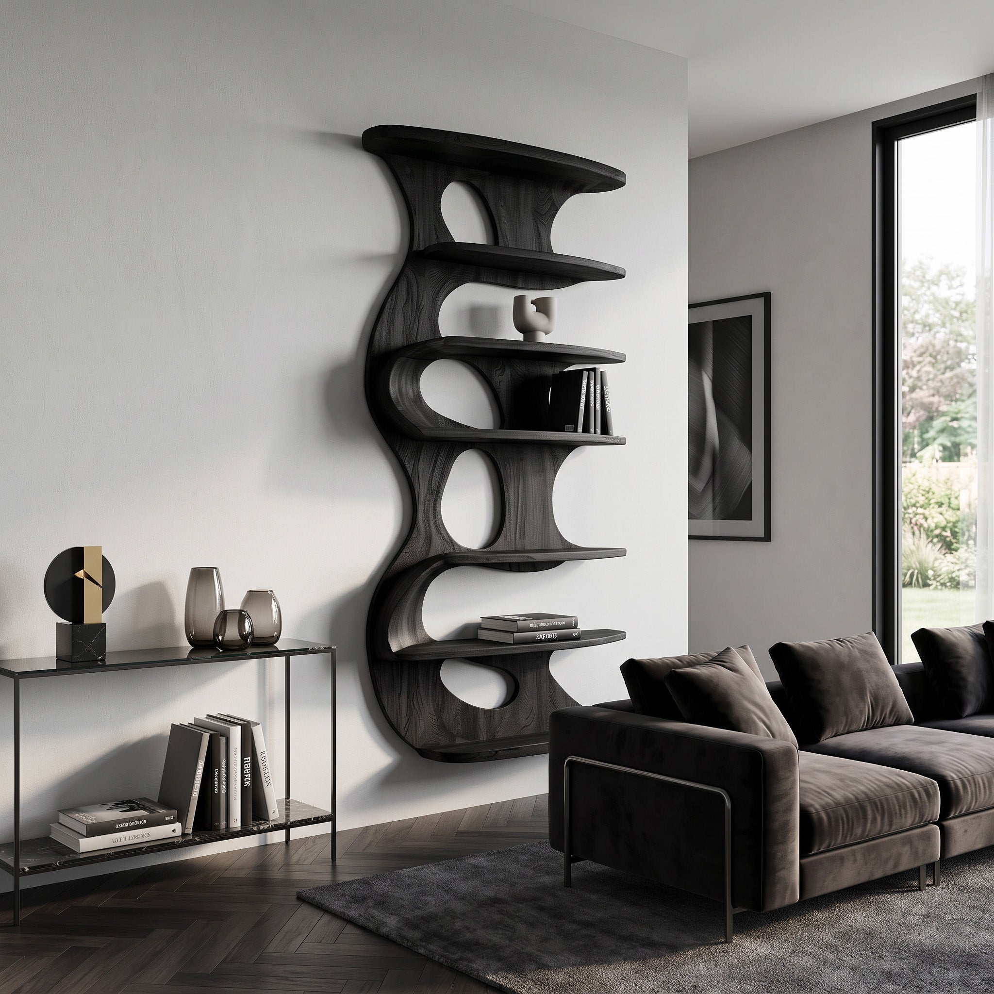 Modern Wall Mounted Bookshelf For Living Room SITHHNFL020