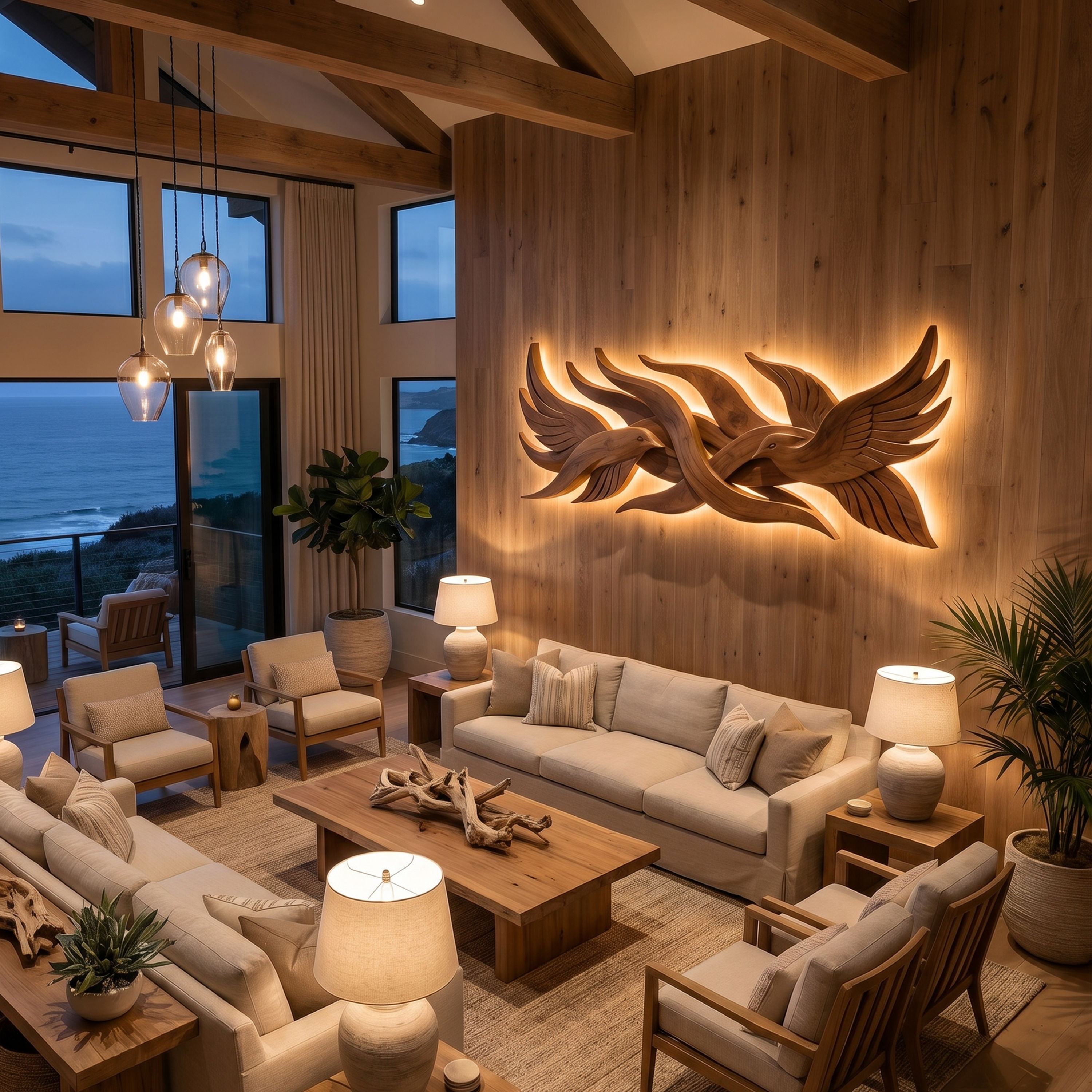 Contemporary Organic Wall Decor For Stair Landing Space SILDTTNWA116