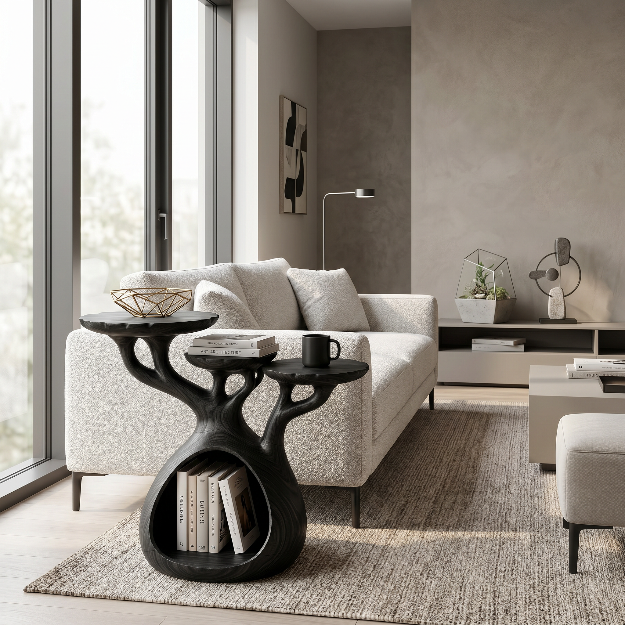 Japandi Multi Level Side Table Lakeside Living Room SILDTTRSTA024