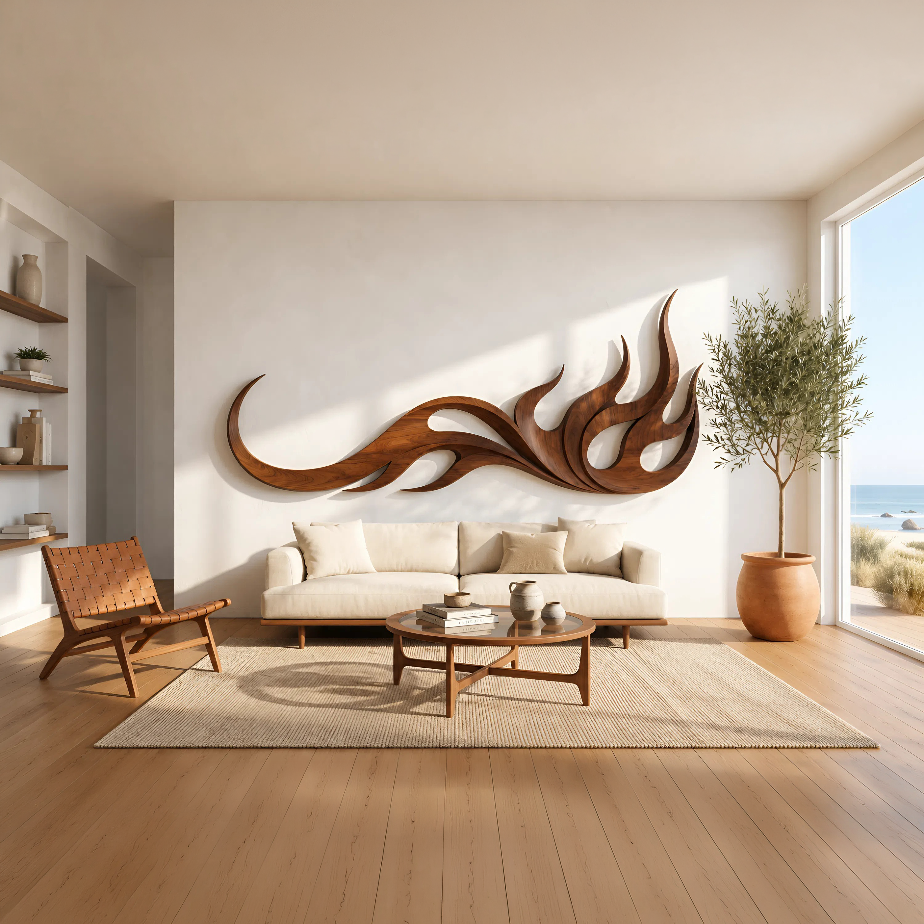Minimalist Flowing Wall Decor For Wellness Space Interior SILDTTNWA112
