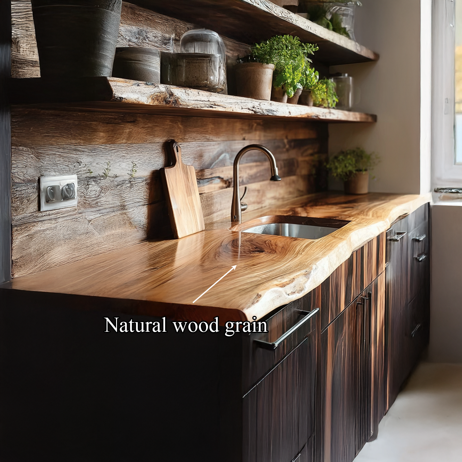 Rustic Natural Kitchen Counter Kitchen Or Home Bar SINLSAKI008