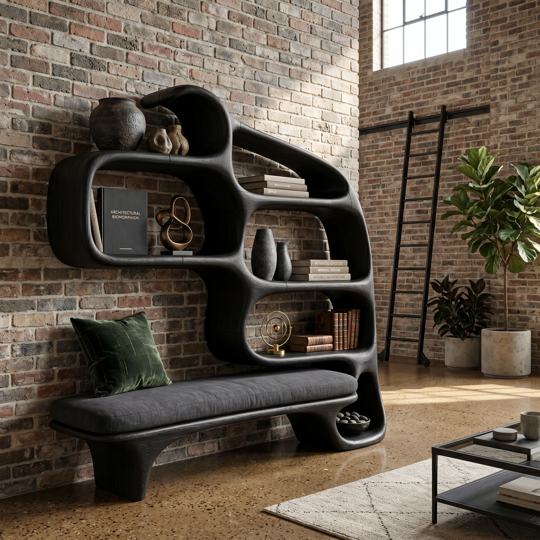 Modern Sculptural Bookshelf For Stylish Reading Space SILDTTNBS052