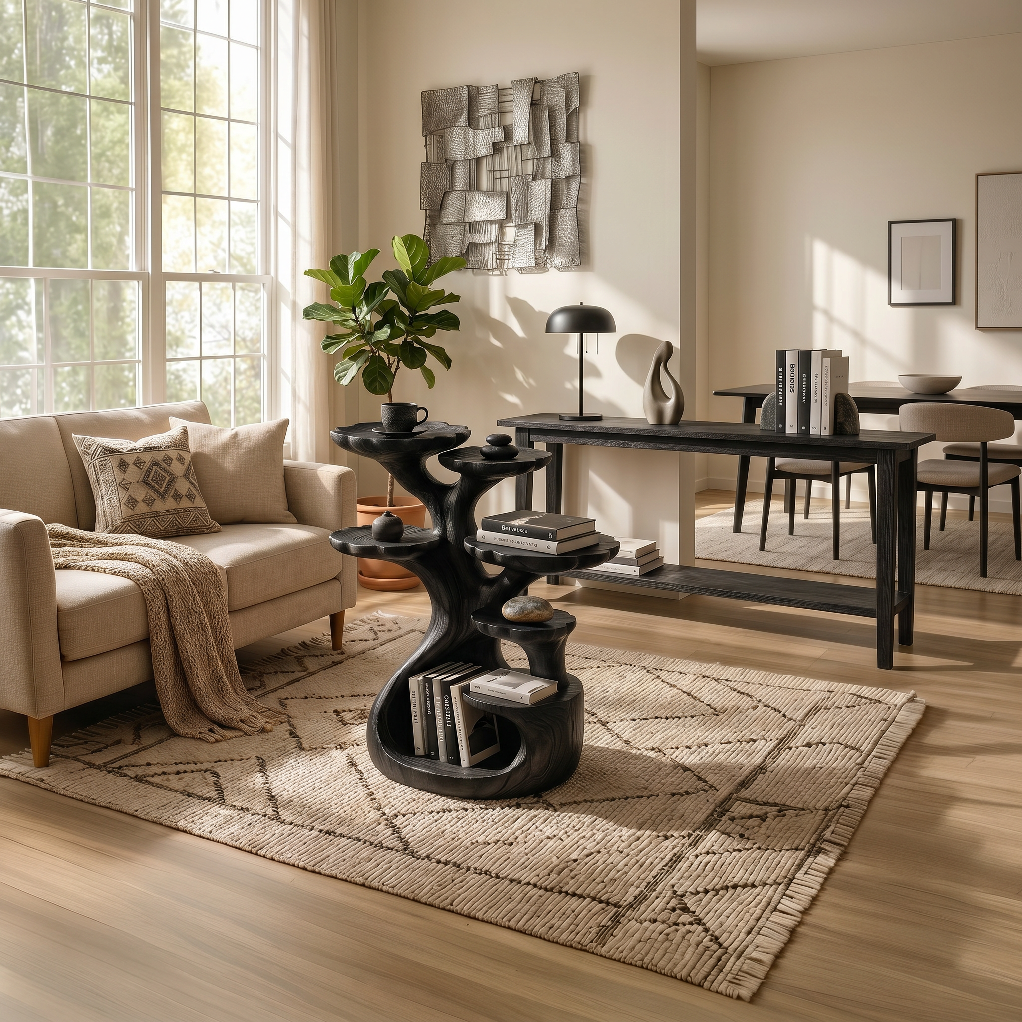 Contemporary Multi Tier Side Table Modern Home SILDTTRSTA022