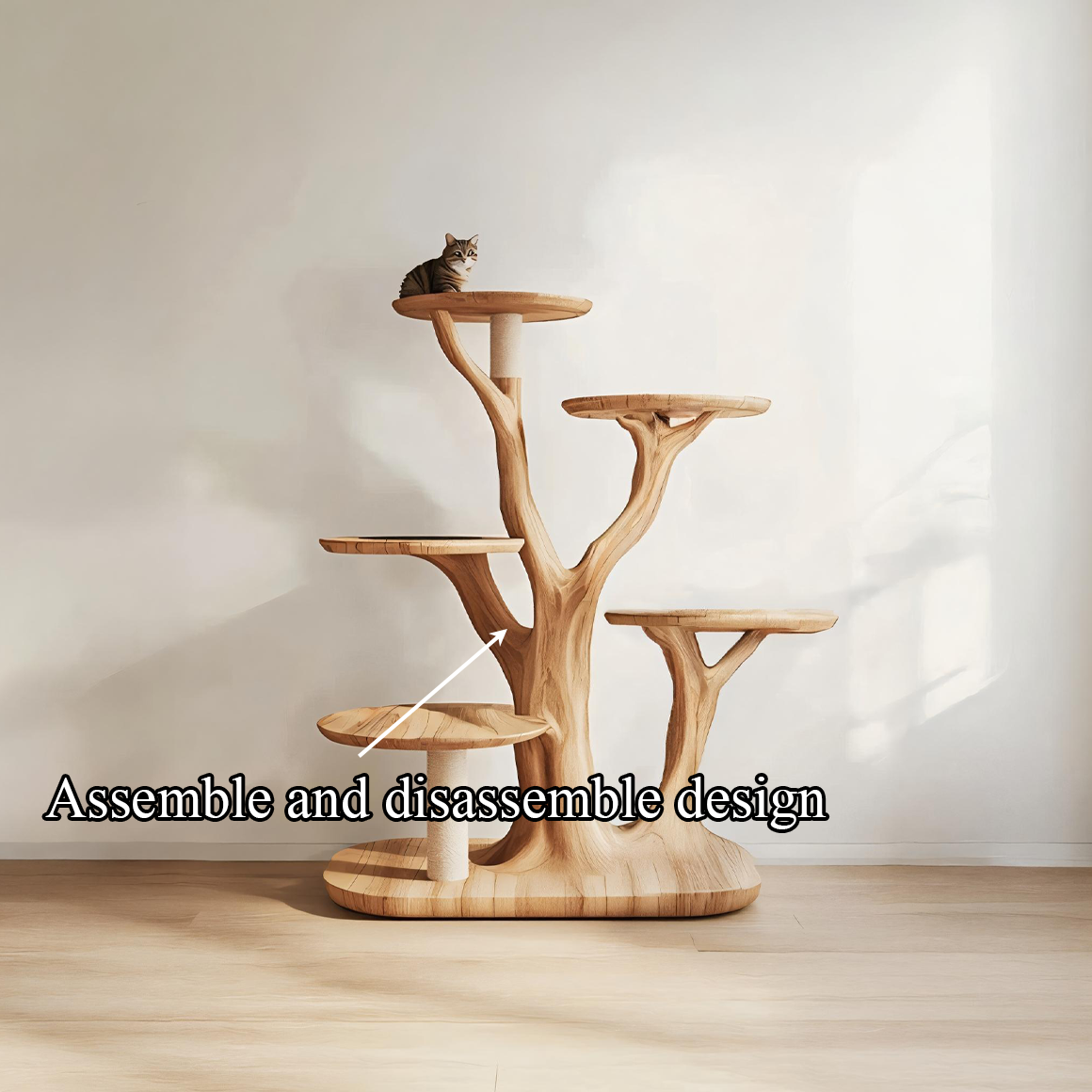 Mid Century Tree Cat Tower Lounge Living Room SINLSATT044