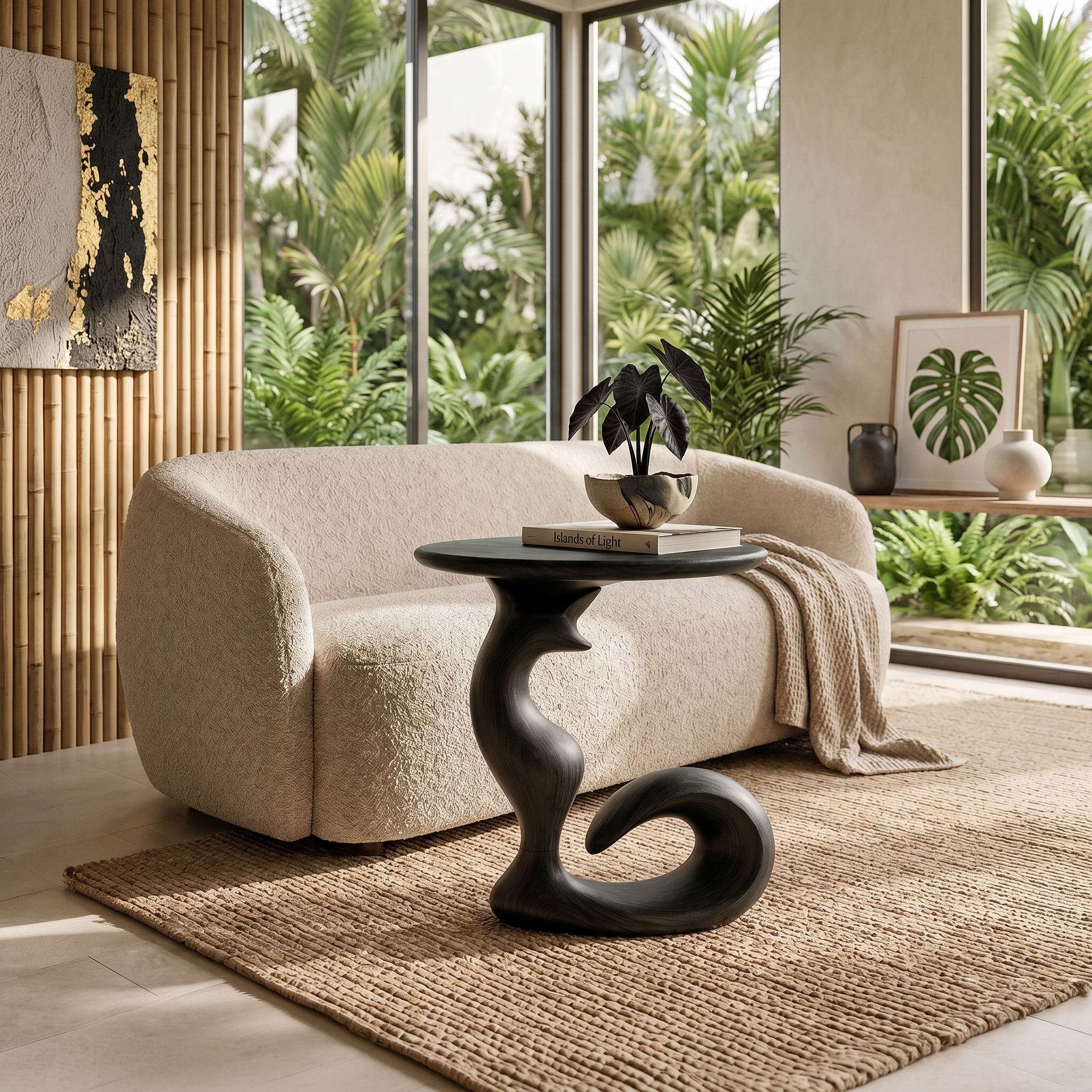 Organic Sculptural Side Table Luxury Living Room SILDTTRSTA016