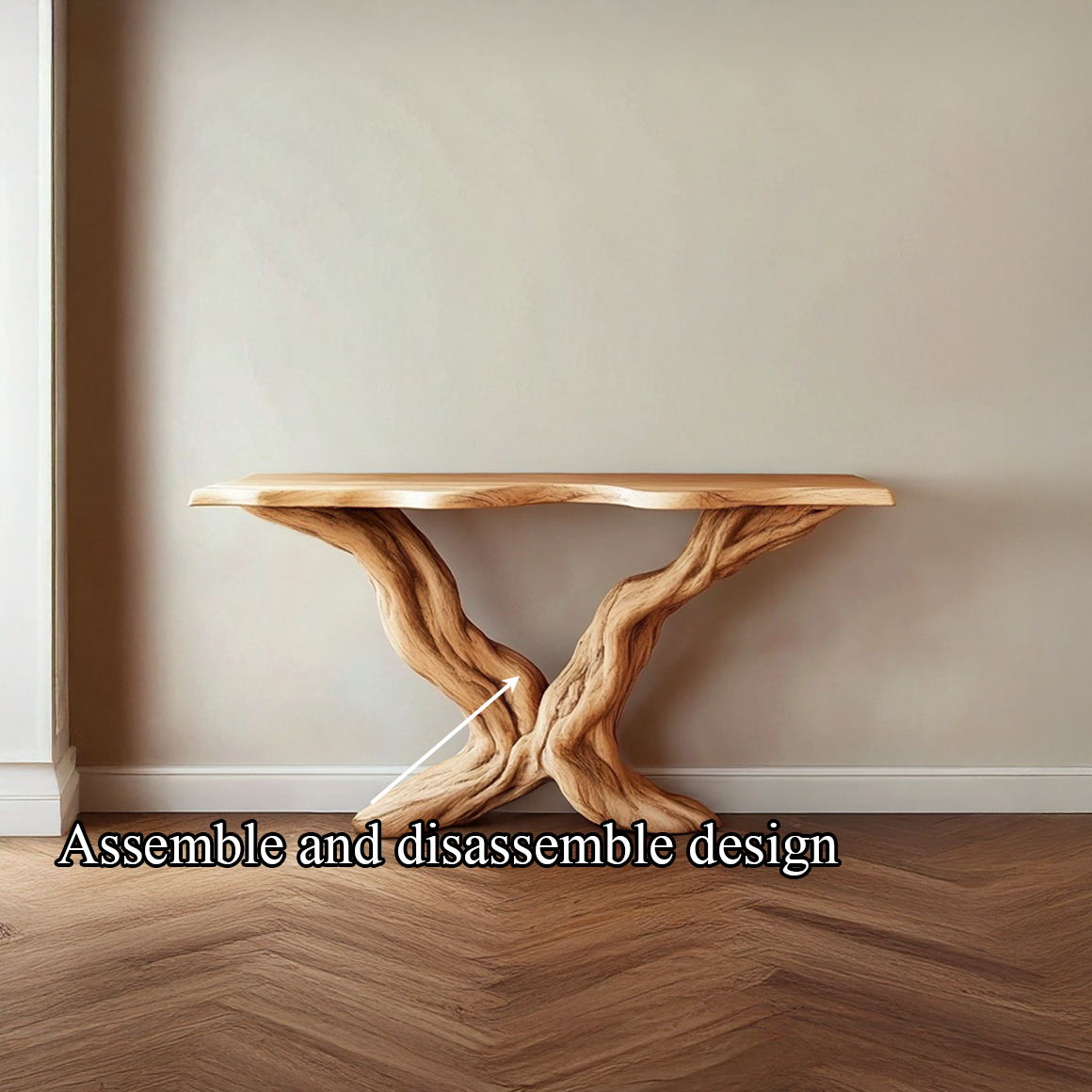 Rustic Sculptural Console Table Living Room Or Entryway SINLSACS270