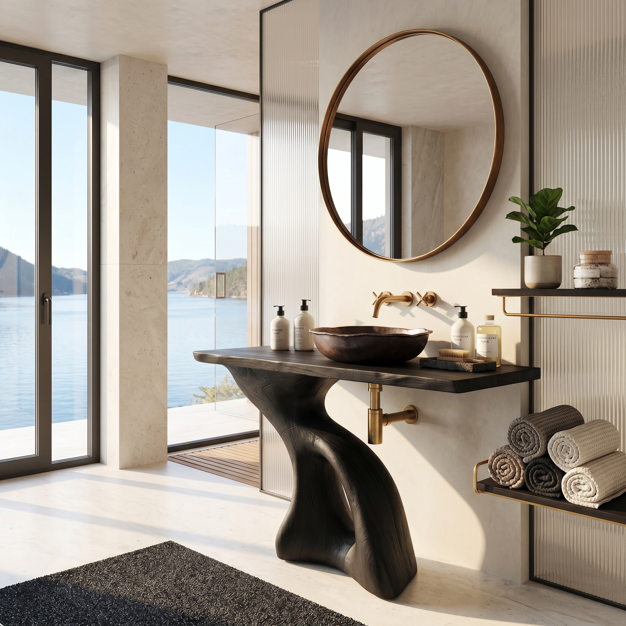 Rustic Solid Vanity For Vintage Bathroom Styling SILDTTNBRV009