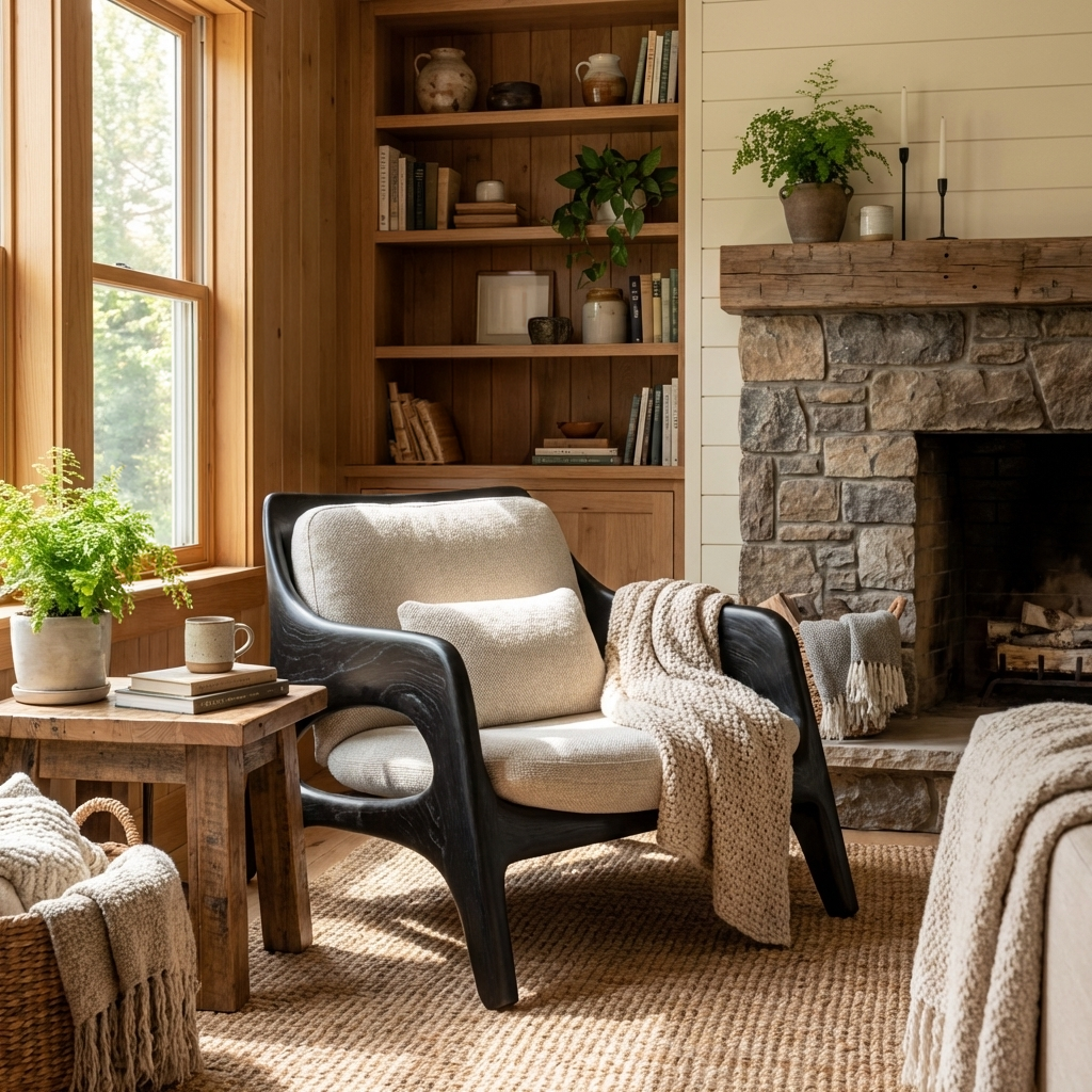 Organic Natural Wood Chair For Home Balcony RTTHTTACC016
