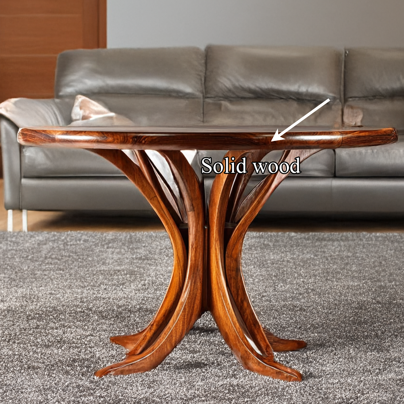 Live Edge Coffee Table Rustic Wood Home Decor Gift SINLSACF023