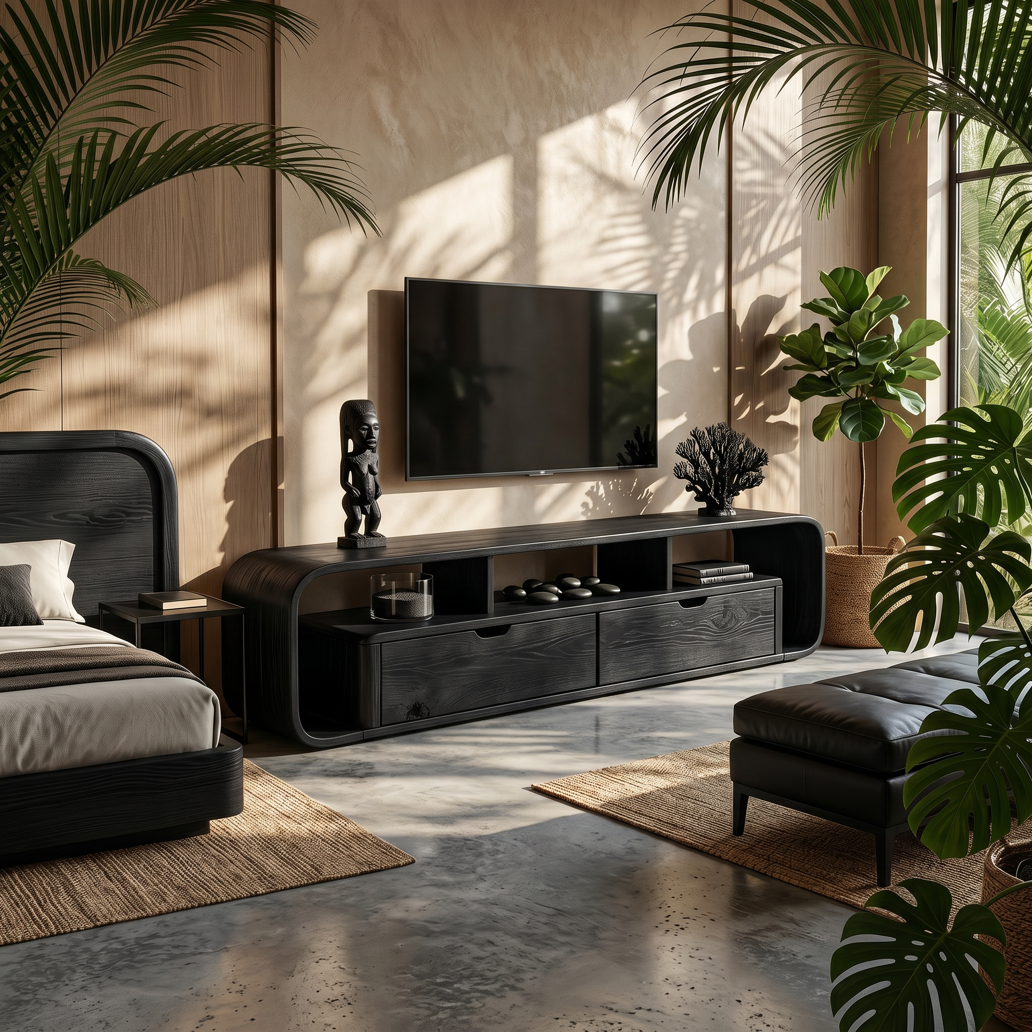 Minimalist Wooden TV Cabinet For Urban Apartment Decor SILDTTRTVC088