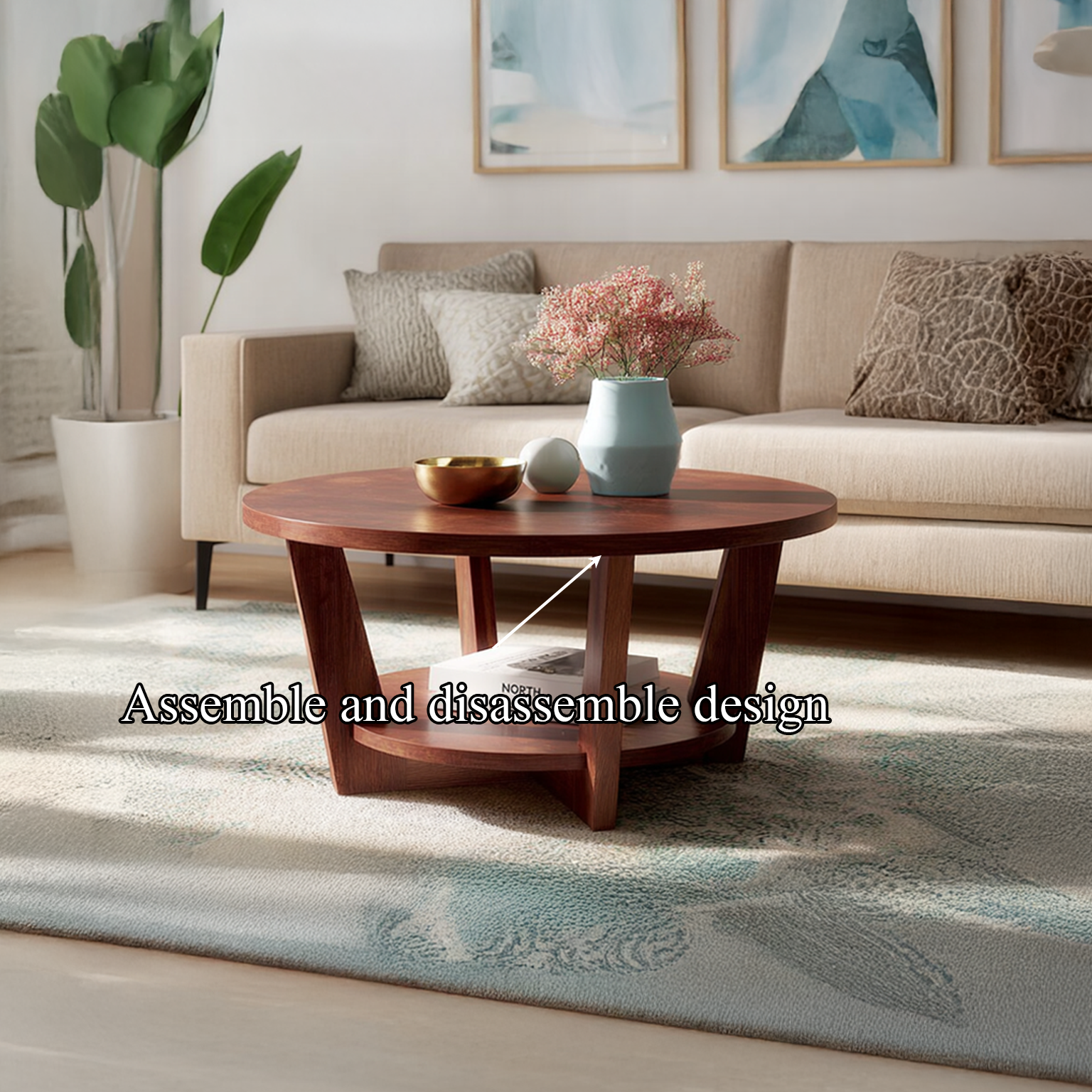 Midcentury Coffee Table Living Room SINLSACF035