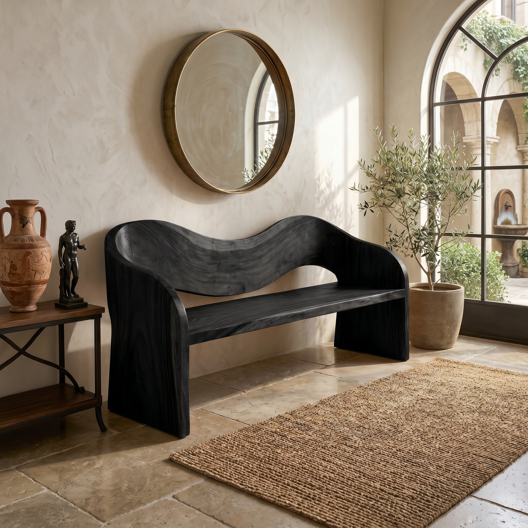 Contemporary Accent Bench Modern Residence SILDTTRBEN057