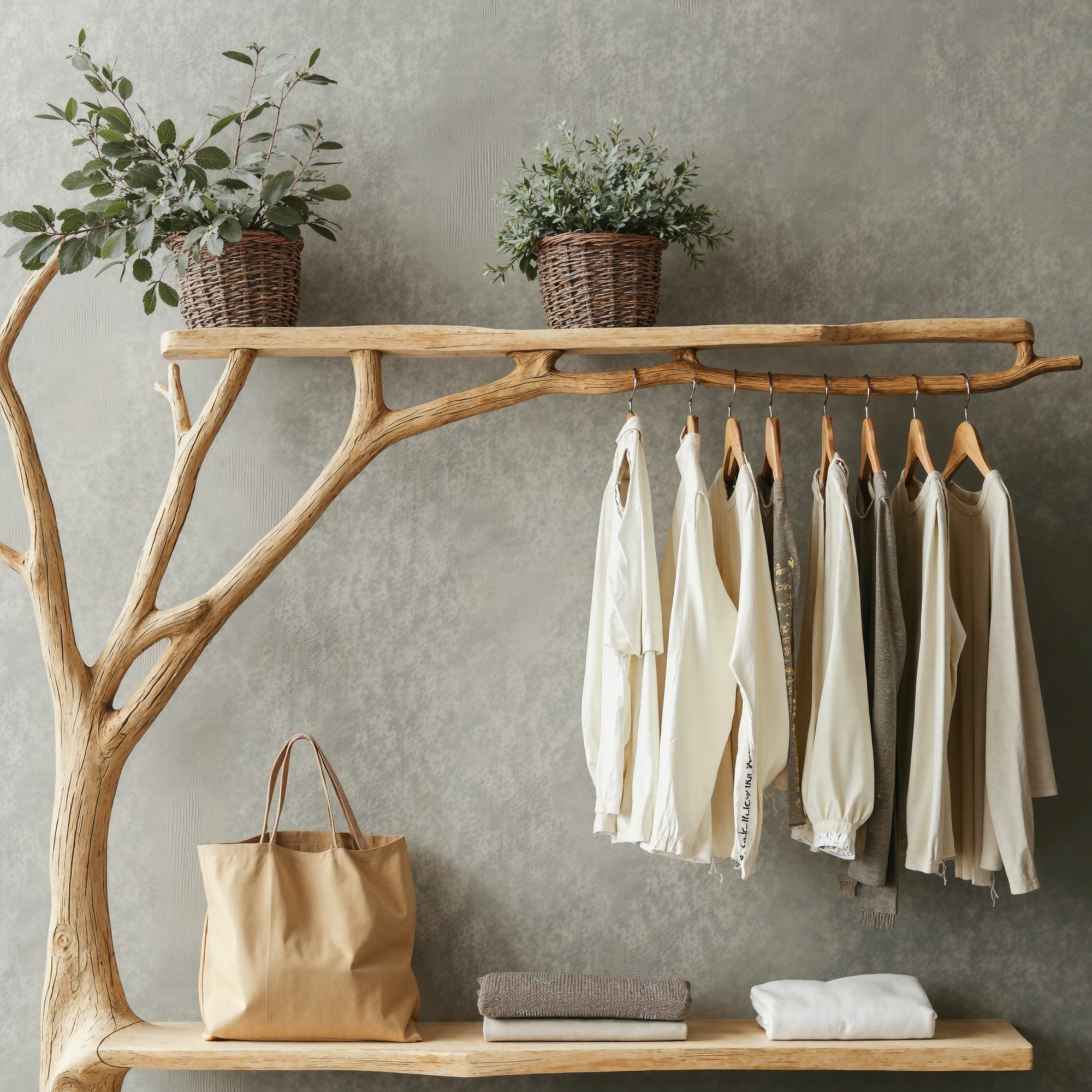 Standing Branch Wall Hanger Hanging Clothes Rack Coat Hanger SINLTB098