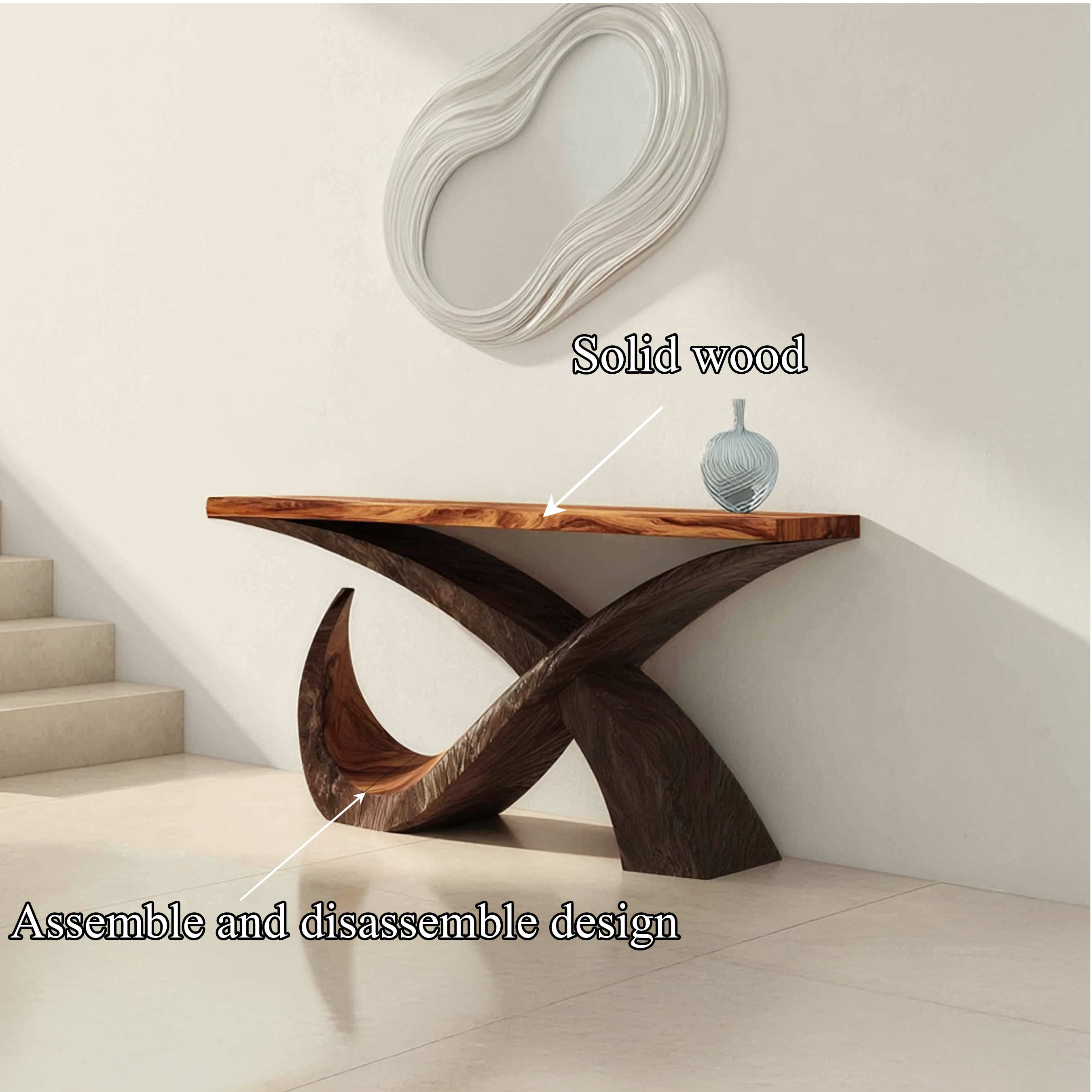 Mid Century Console Table Living Room Or Entryway SINLSACS264