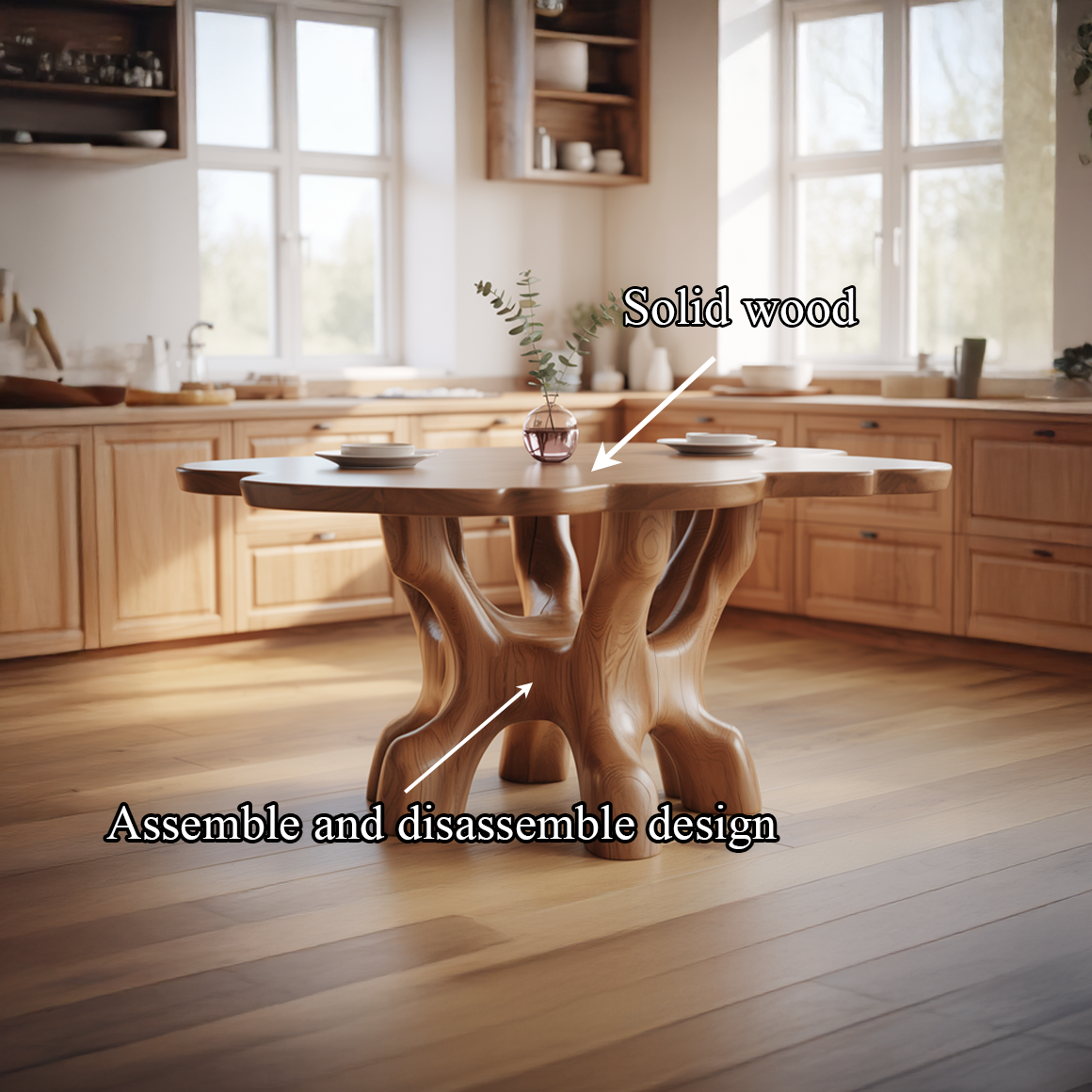 Rustic Organic Sculptural Dining Table Dining Room Or Living Room SINLSADT146