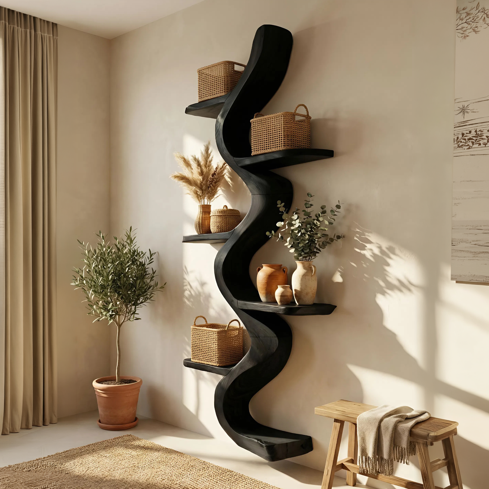 Minimalist Entryway Shelf For Hallway Storage Organizer SILDTTNWMS029