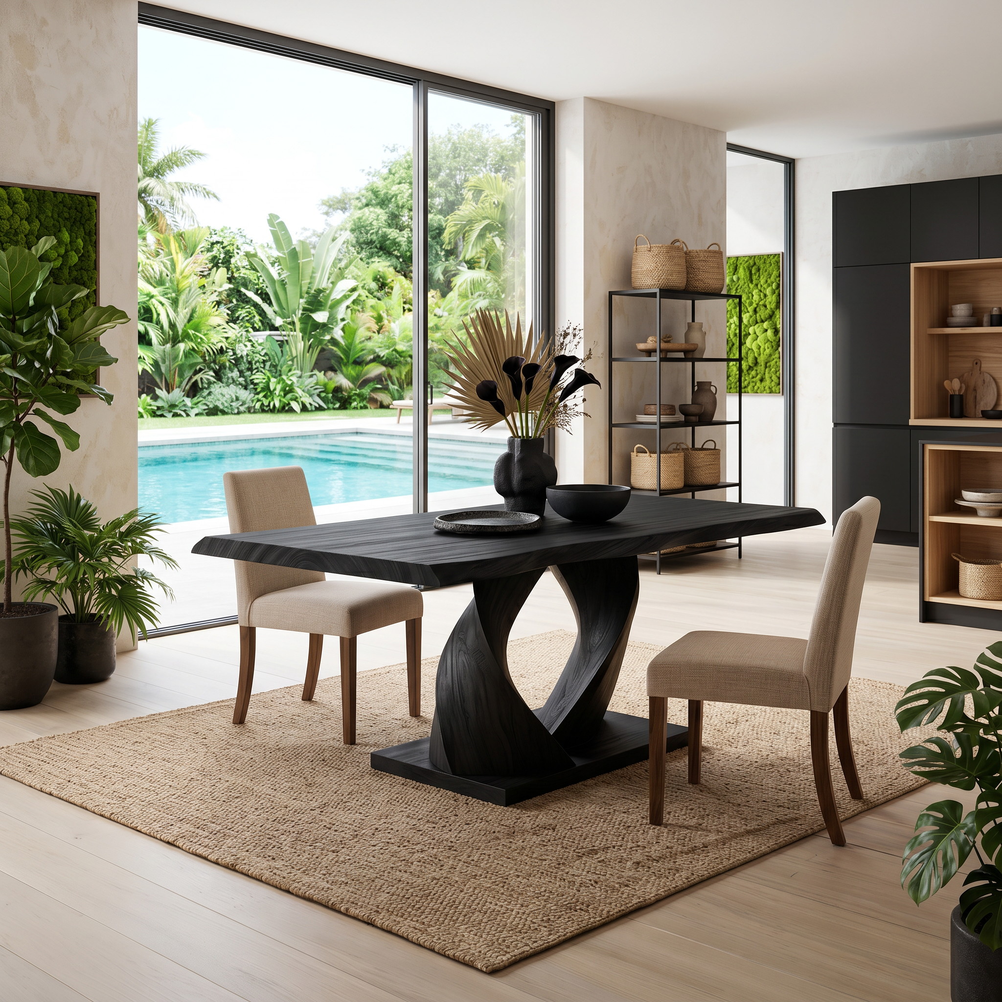 Organic Entertaining Table For Tropical Wine Room SILDTTRDN077