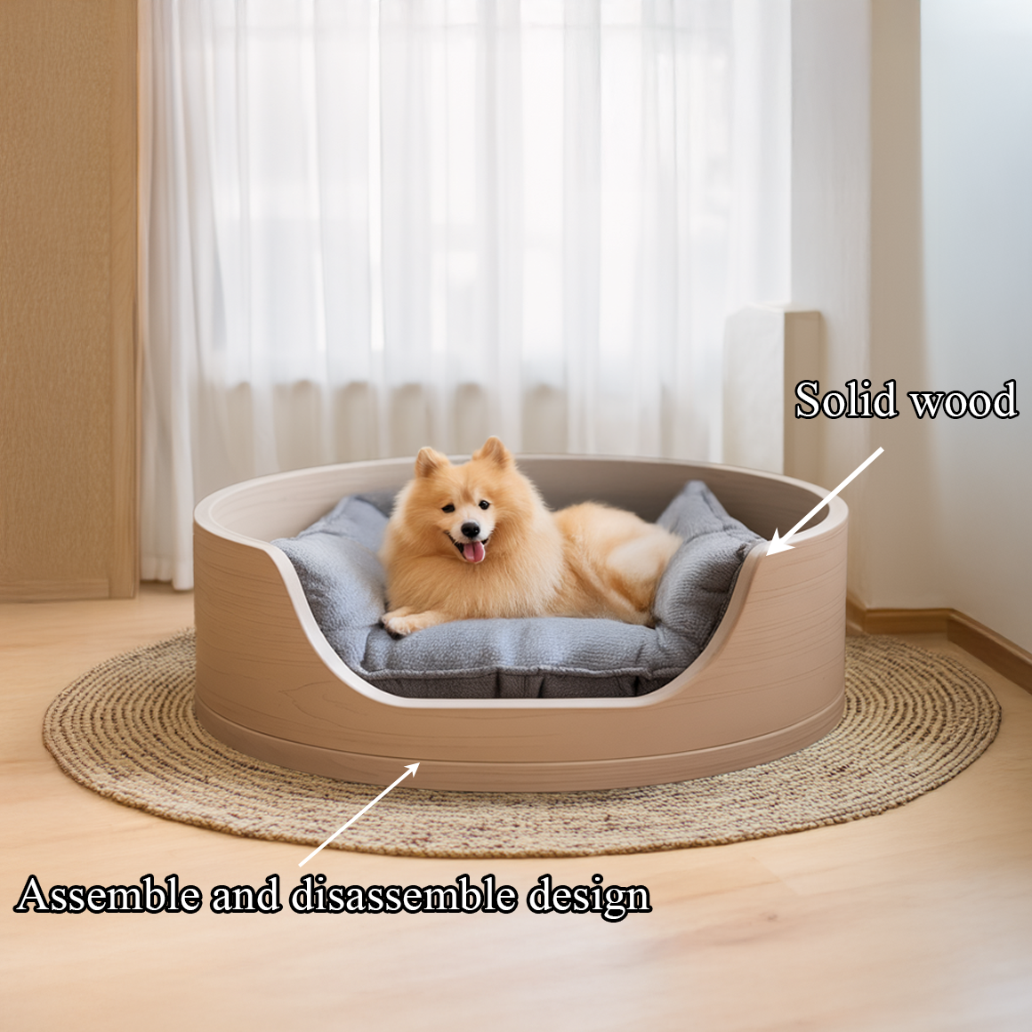 Japandi Minimal Pet Bed For Living Room Or Bedroom SINLSAPB001