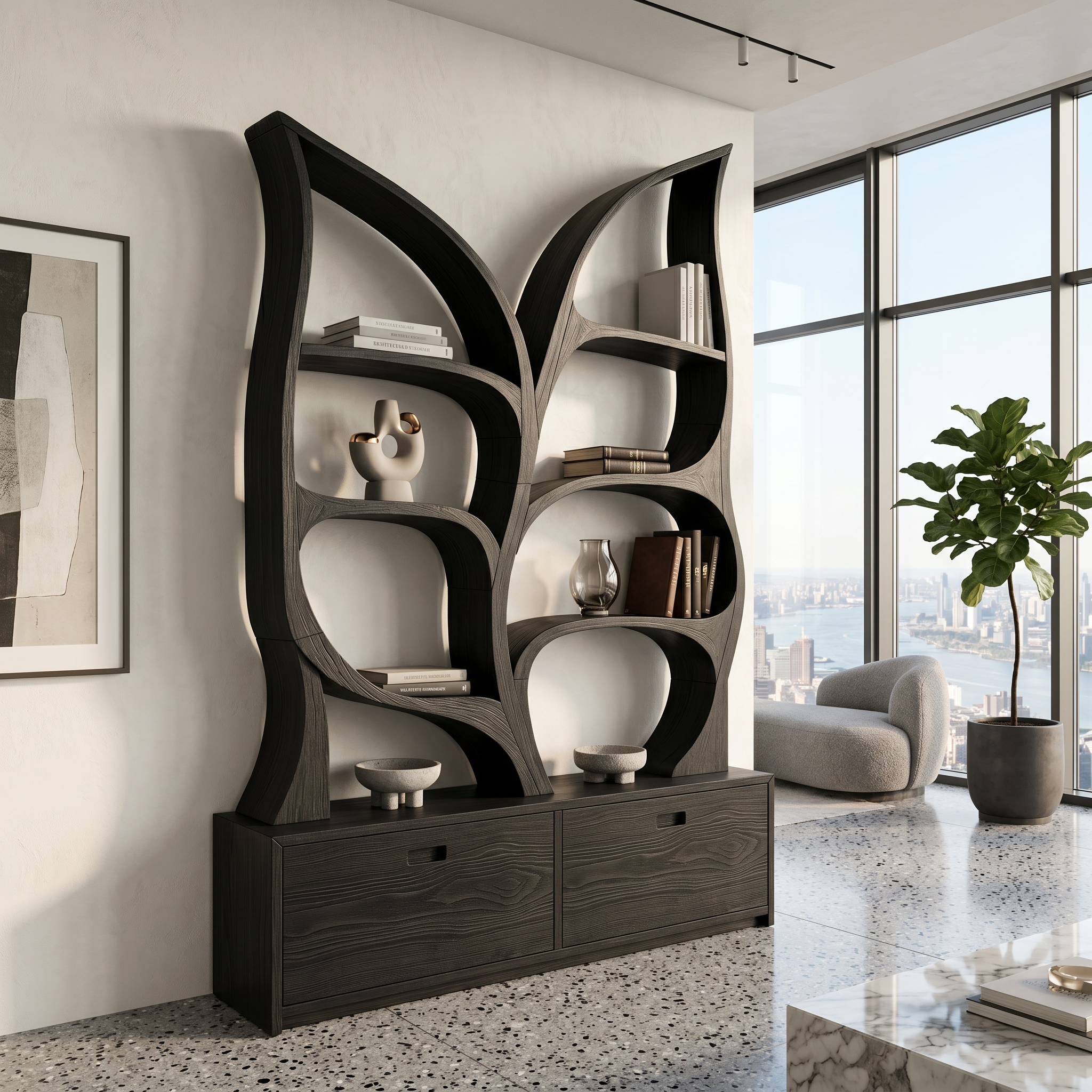 Modern Display Bookshelf For Quiet Reading Room SILDTTNBS042
