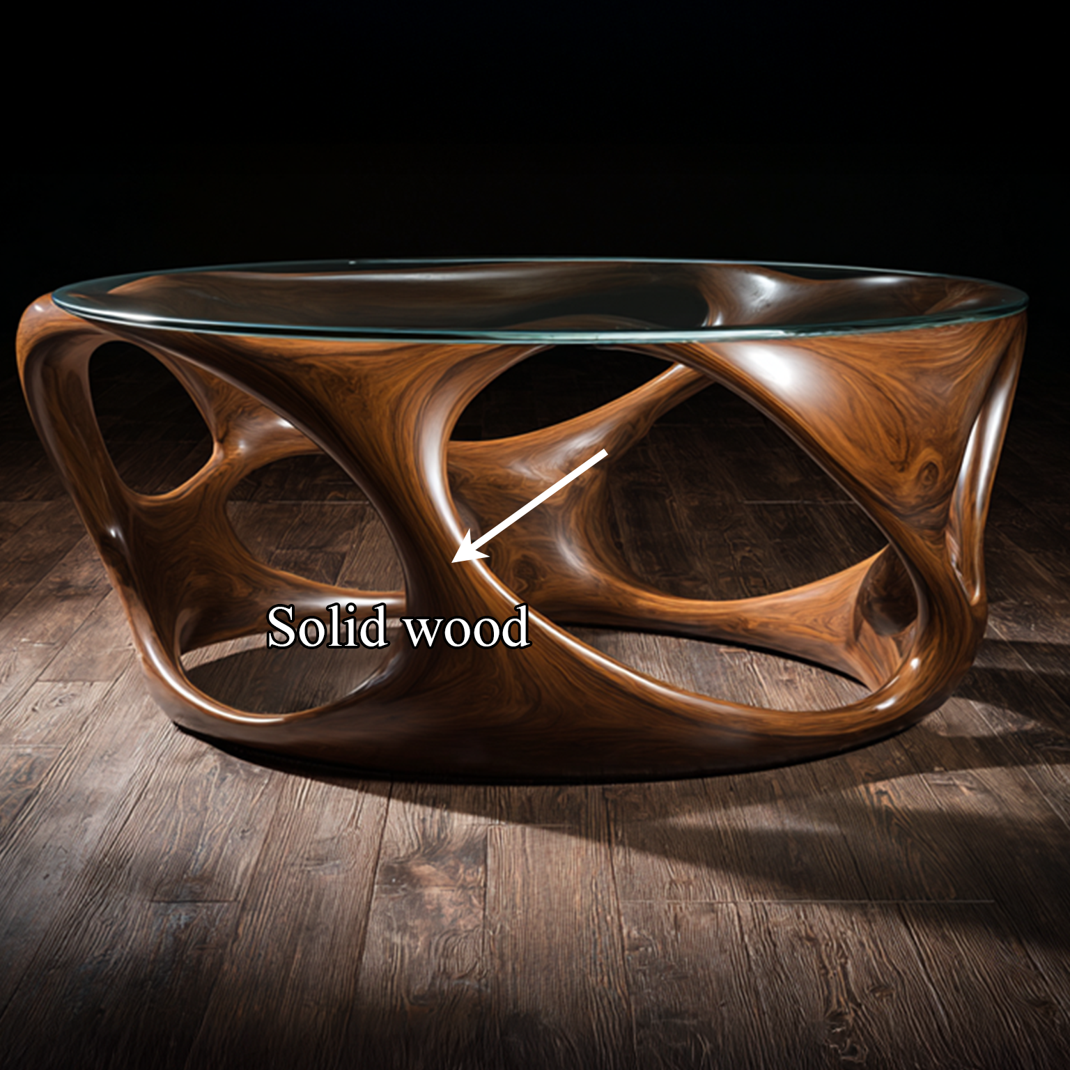Rustic Round Coffee Table Solid Wood Decor Gift SINLSACF026