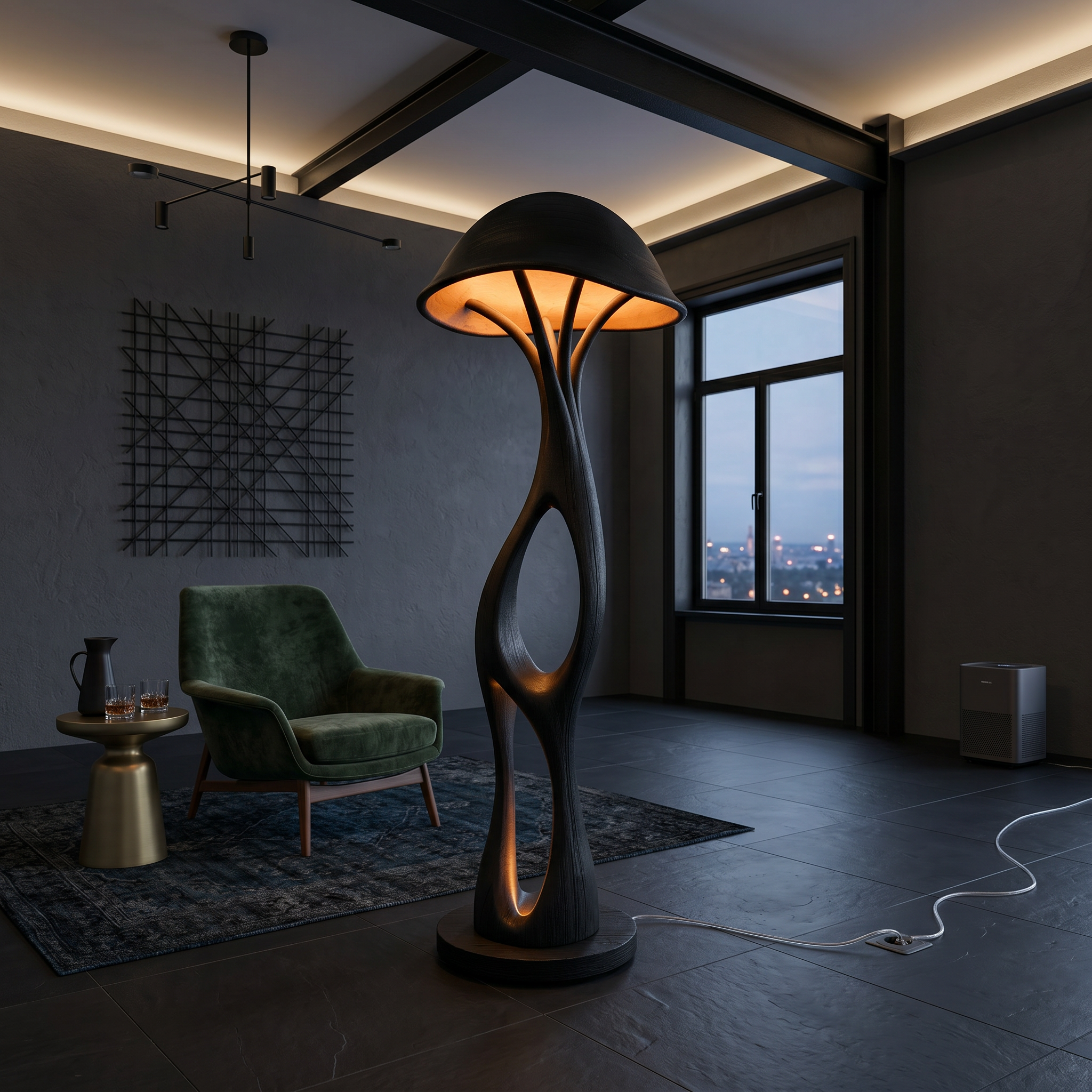 Contemporary Dome Mushroom Floor Lamp For Bedroom SILDTTNLAM008