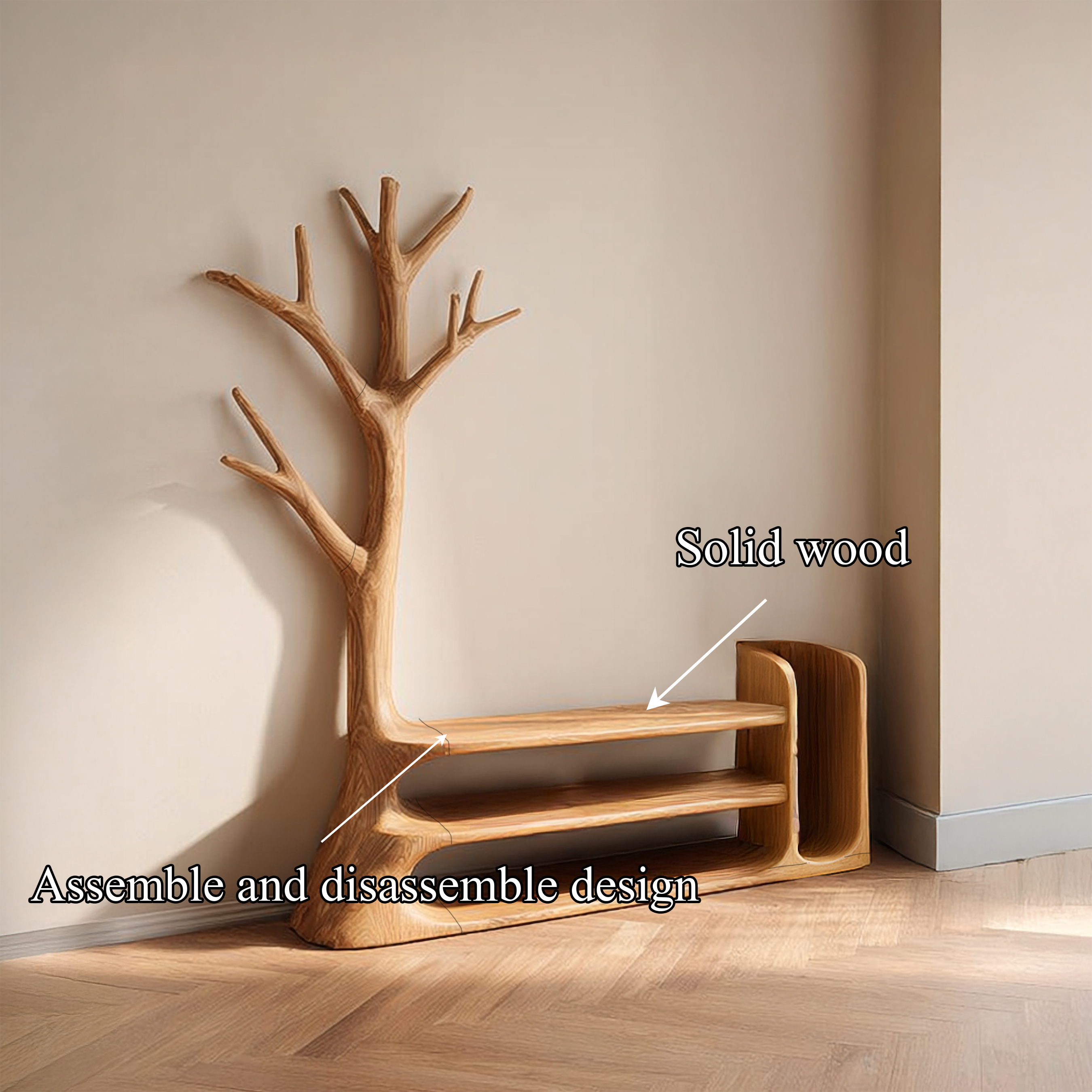Rustic Tree Entryway Bench For Entryway And Hallway SINLSATCR075