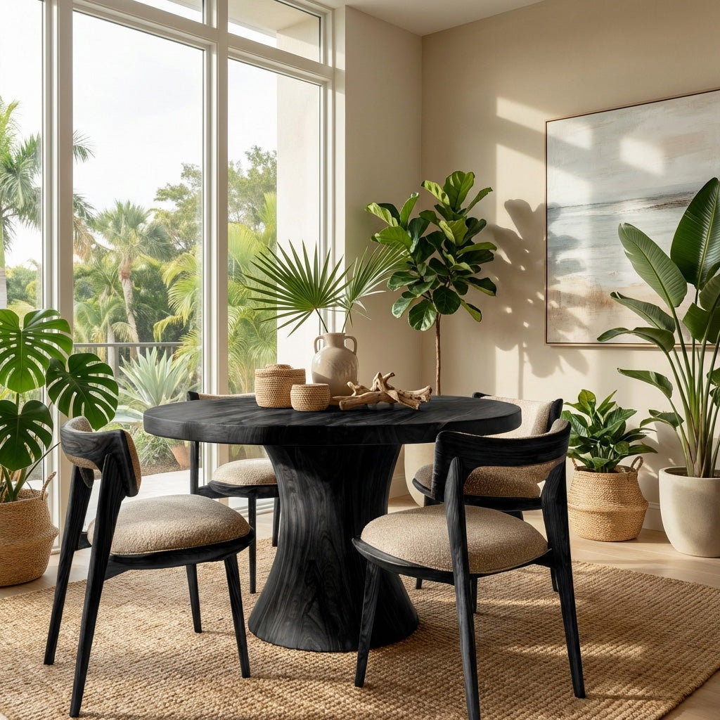 Artistic Pedestal Dining Table For Dining Furniture RTTHHNDN057