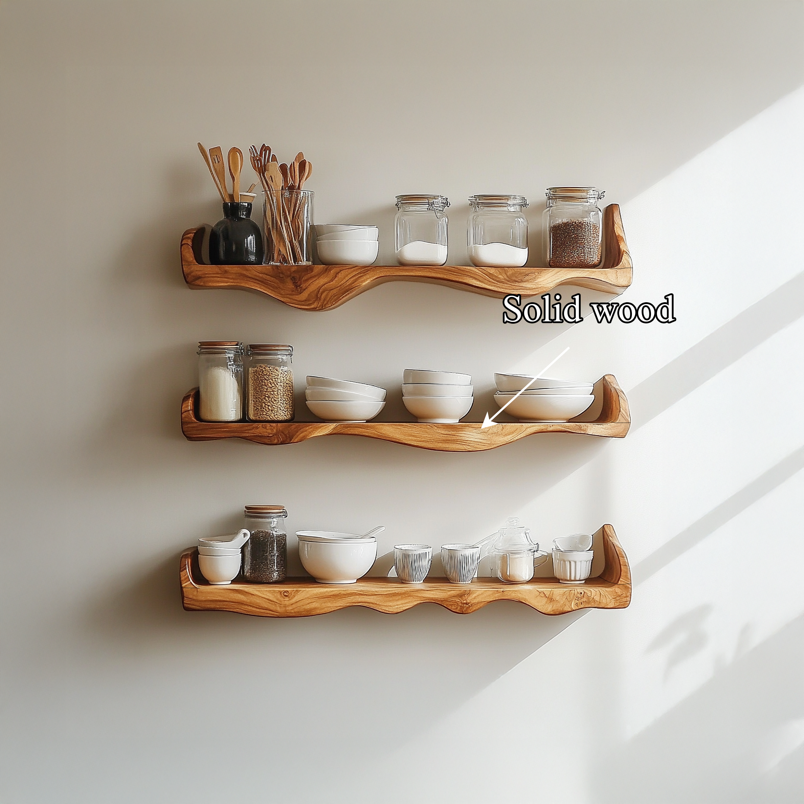 Rustic Wall Mounted Floating Shelf For Kitchen SINLSAKS003