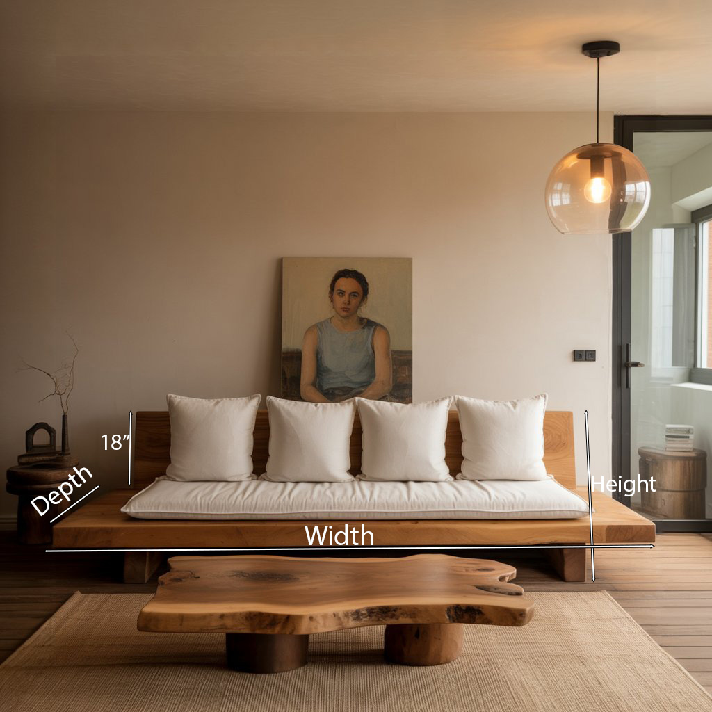 Minimalist Solid Wood Sofa For Living Room Or Studio SITHHNSF001