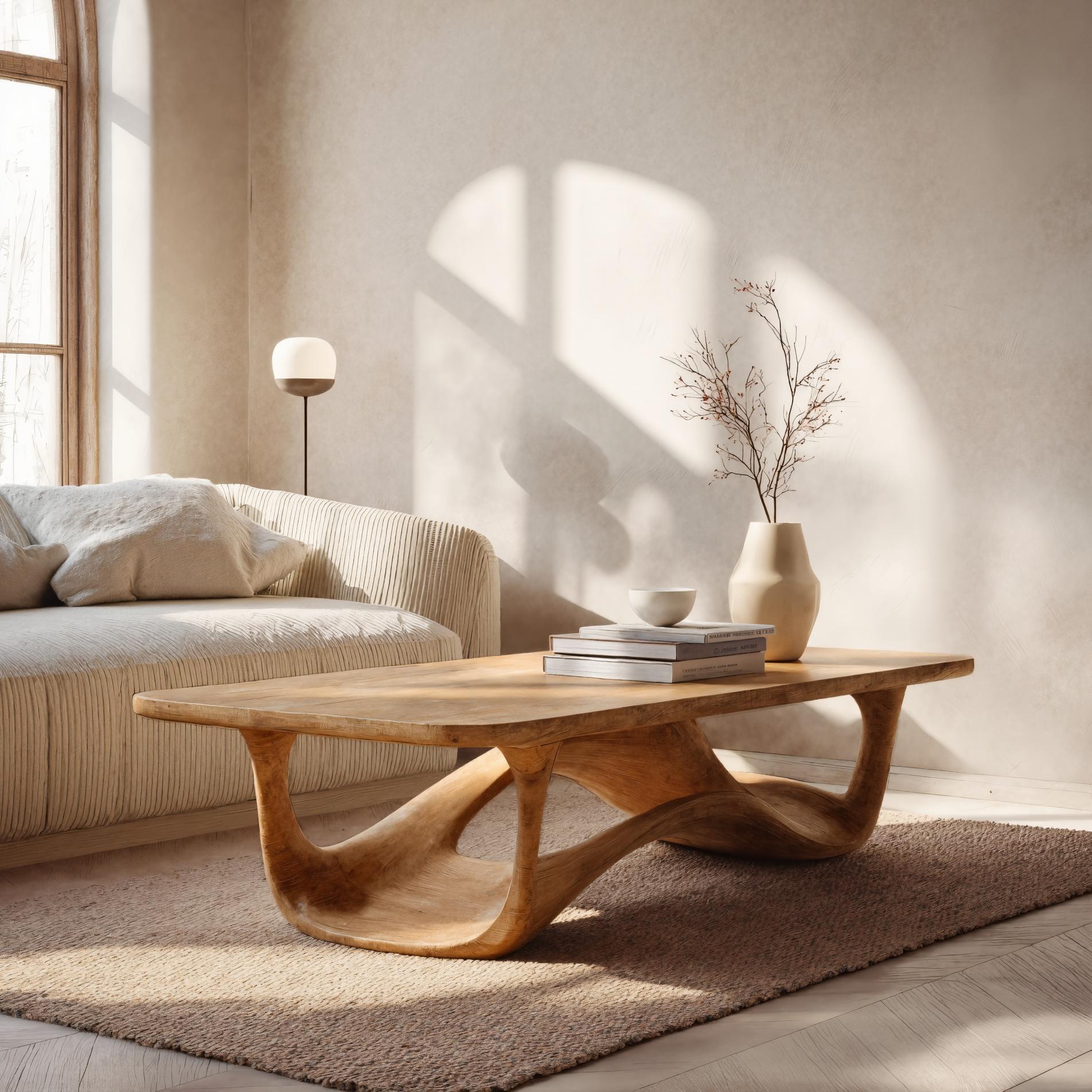 Contemporary Sculptural Coffee Table For Living Room RTTHHNCF062