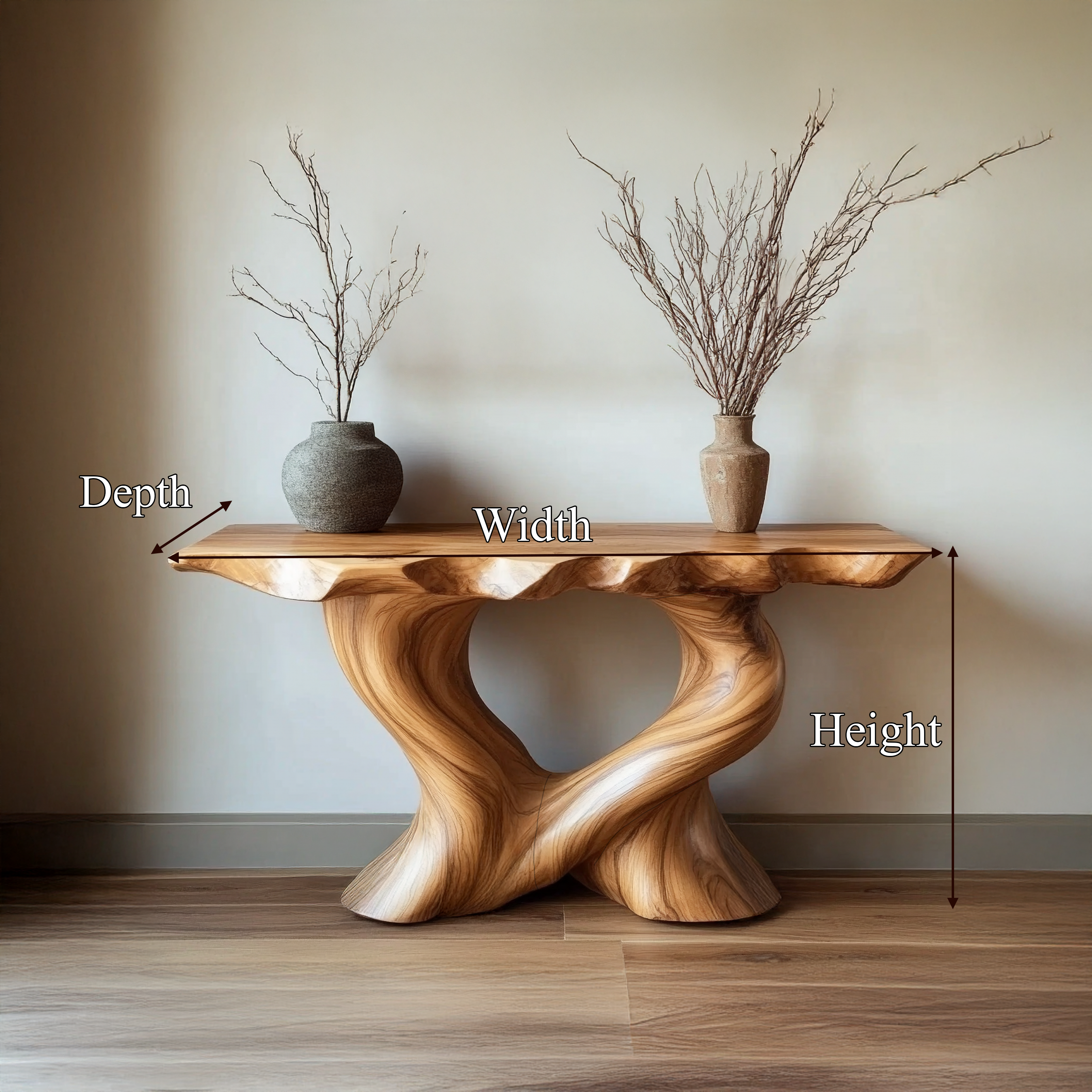 Artistic Wooden Console Table Entryway Interior Signature Statement SINLSACS444