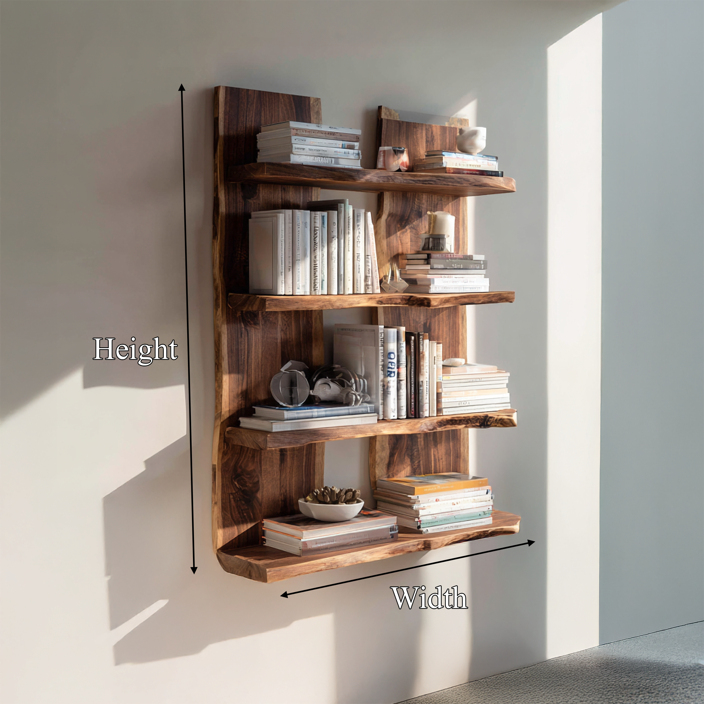 Organic Sculptural Wall Display Shelf For Living Space And Interior Area SINLSAFL376