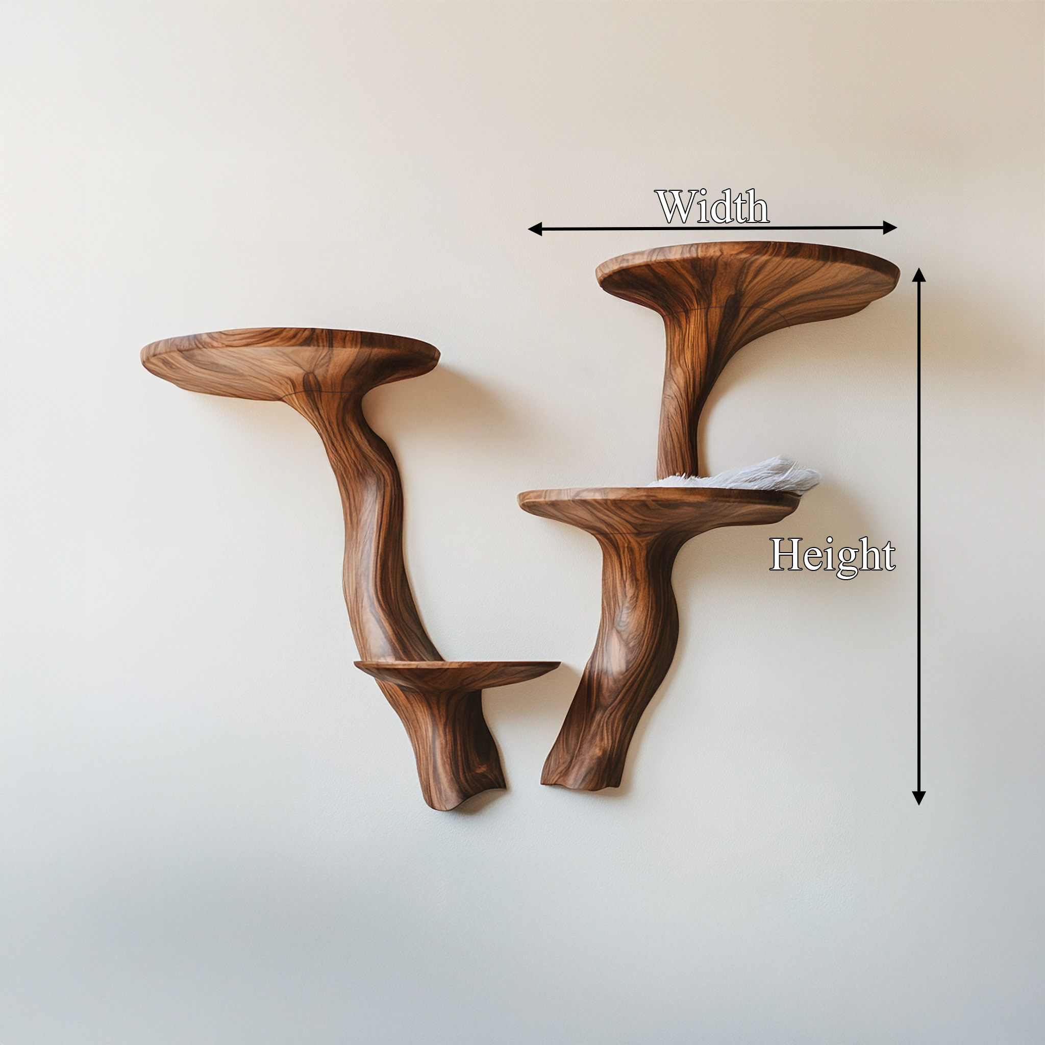 Rustic Mushroom Wall Shelf For Living Room And Hallway SINLSAFL451