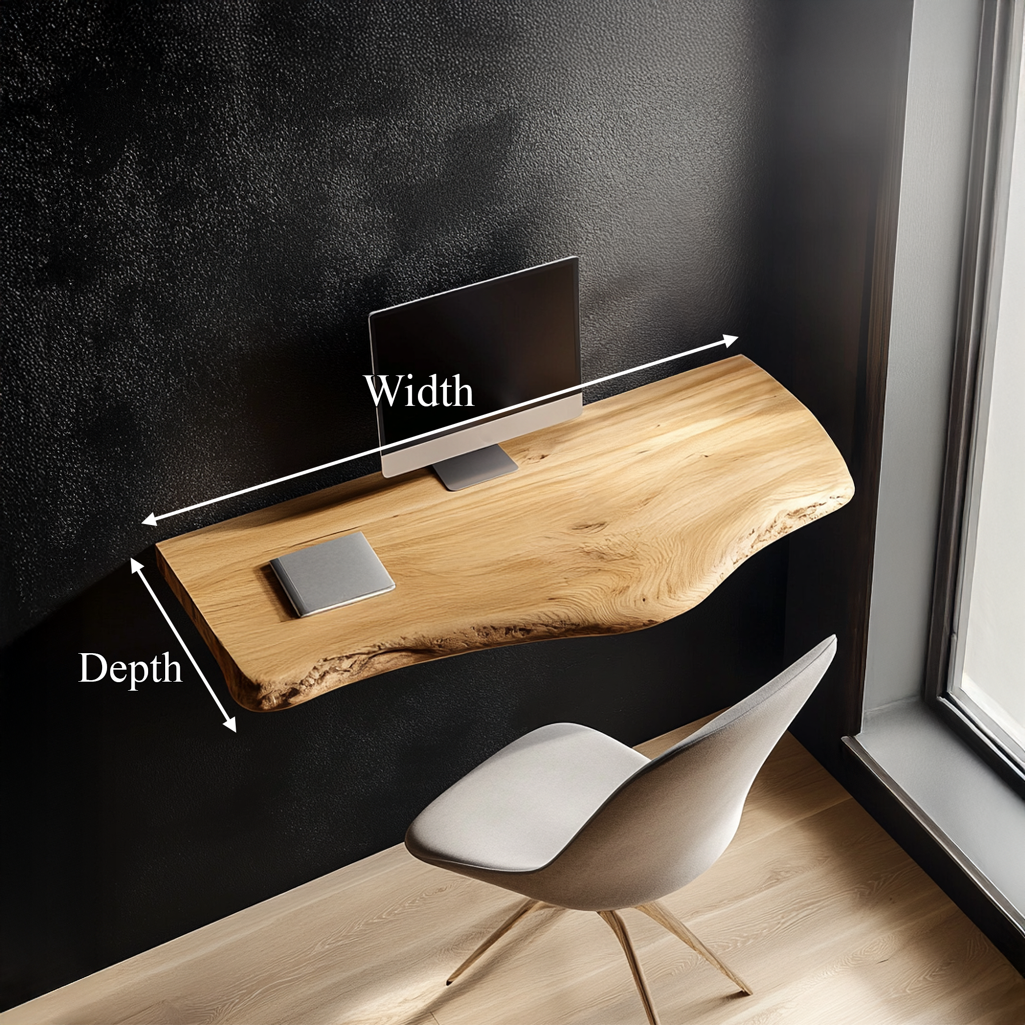 Rustic Floating Desk For Home Office And Bedroom SINLSAFL458