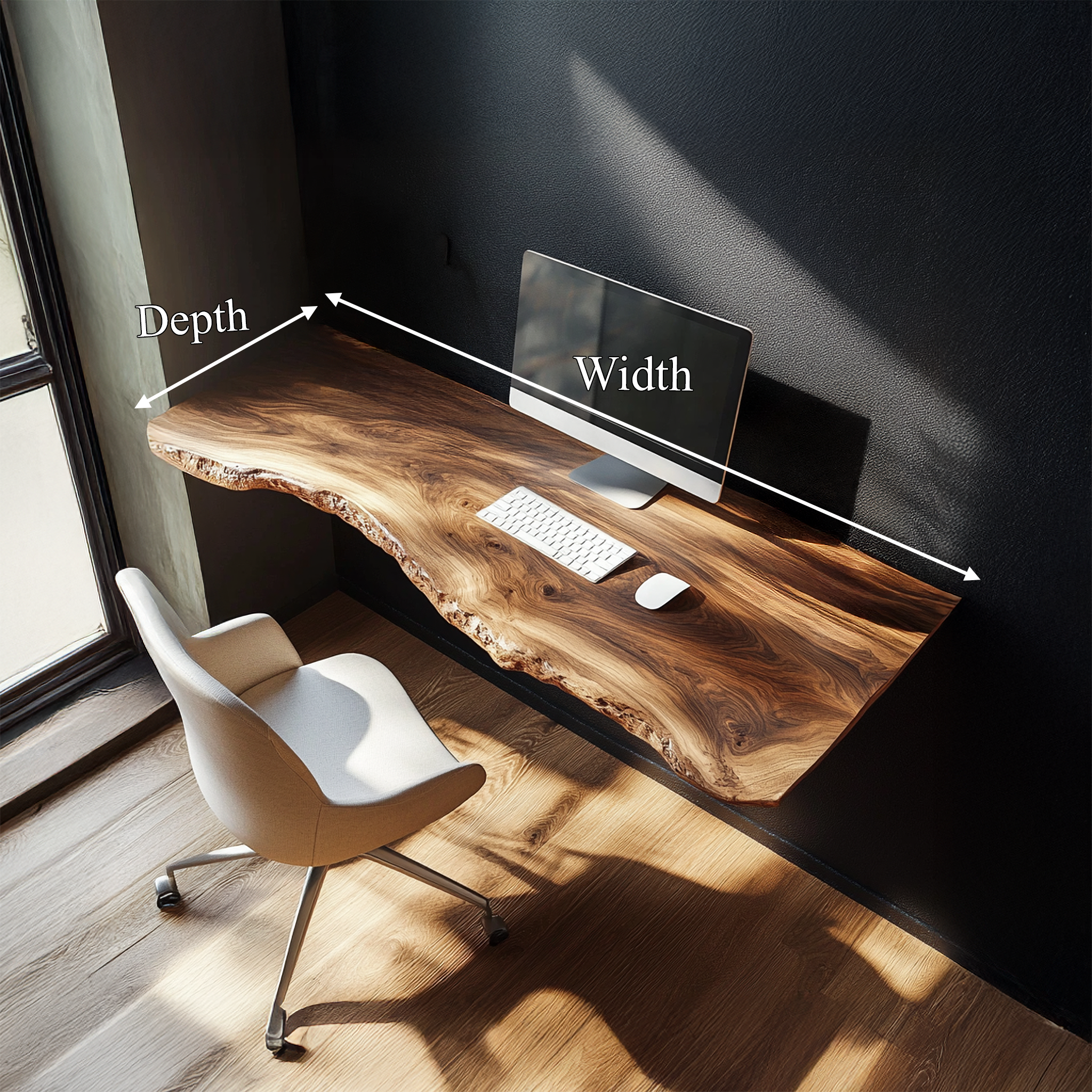 Rustic Wall Mounted Desk For Home Office And Minimal Interior SINLSAFL460